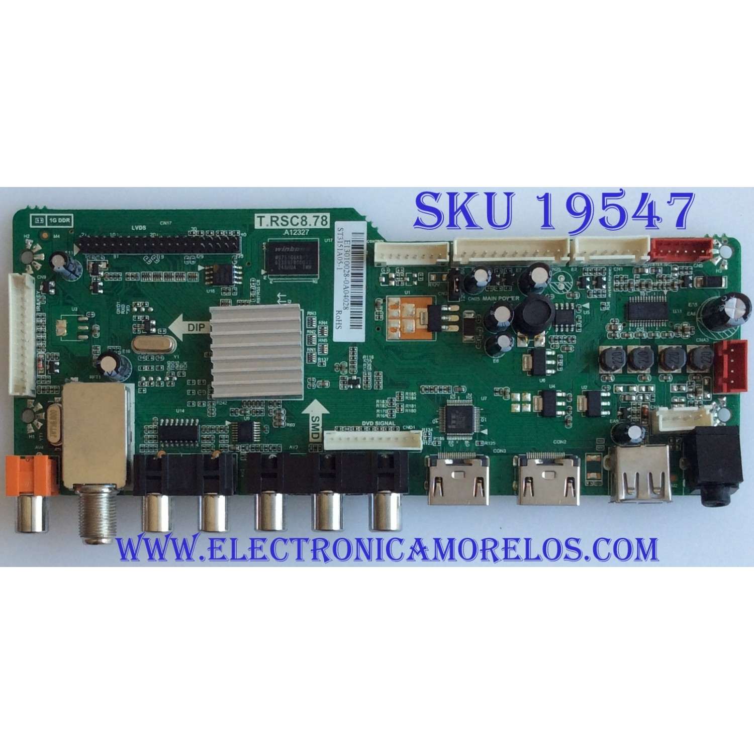 MAIN / E13010028 / T.RSC8.78 / RE010C878LNA1-A1 / PANEL ST3151A05-1 / MODELO LED32B30RQD