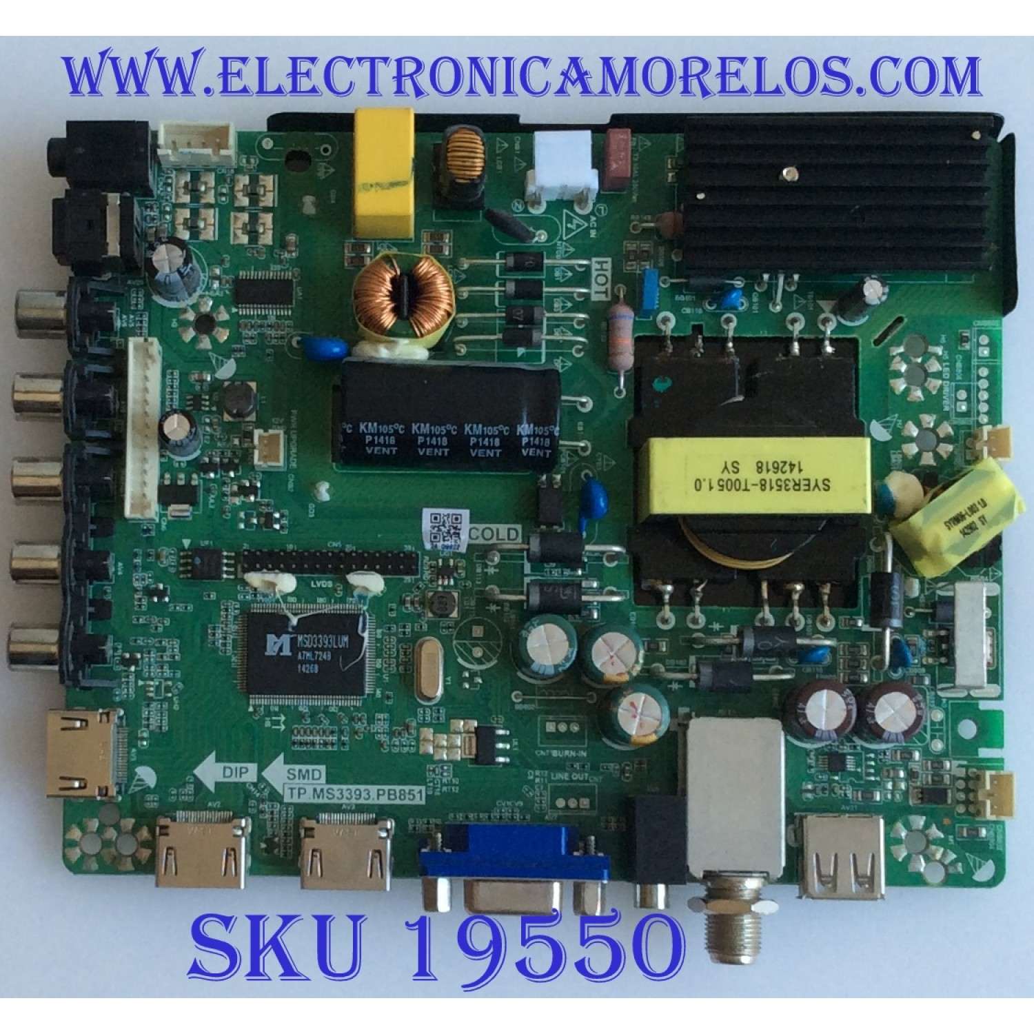 MAIN / FUENTE / (COMBO) / ELEMENT / SY14409 / TP.MS3393.PB851, N14070046, N14070047 / N14070124 / 890-M00-06N67 / SY14409-10B / V500HJ1-ME1 / MODELO ELEFW504
