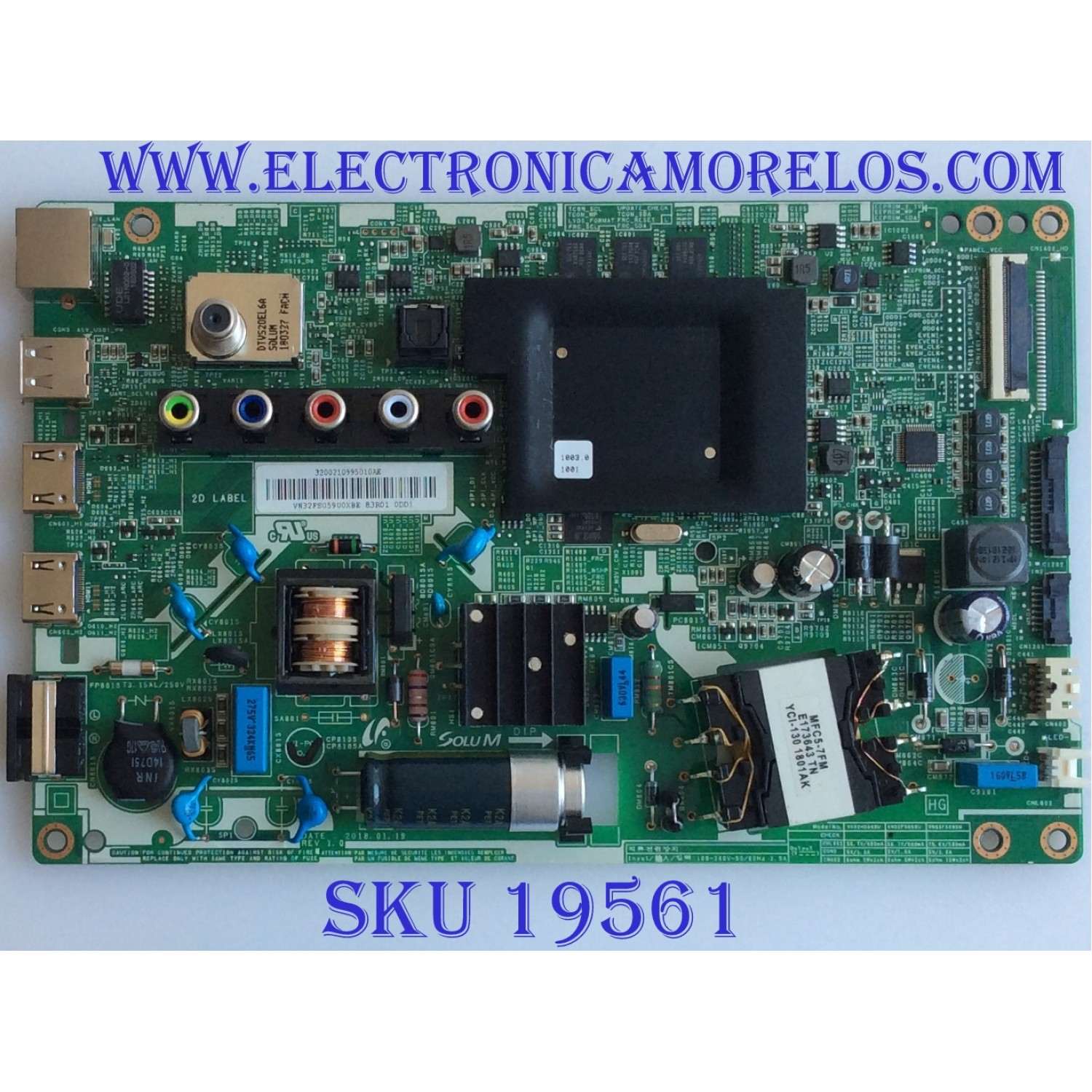 MAIN FUENTE COMBO ORIGINAL PARA TV SAMSUNG / NUMERO DE PARTE 3200210995010AE / VN32FS059U0XBE / PANEL BOEI320WU1 / DISPLAY HV320FHB-N10 /  MODELO UN32N5300AFXZA BZ01