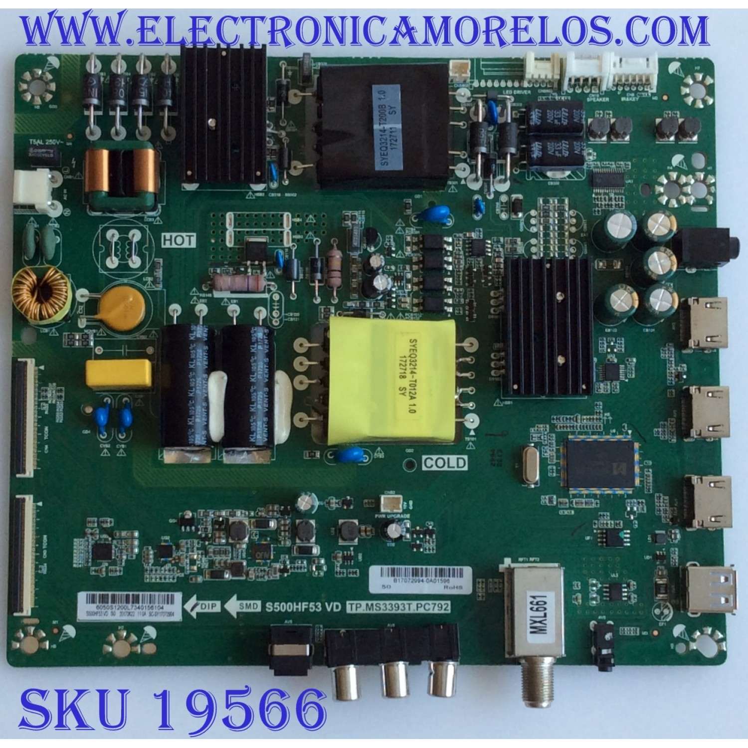 MAIN / FUENTE / (COMBO) / INSIGNIA / 6050S1200 / TP.MS3393T.PC79 / 6050S1200L / PANEL S500HF53 / MODELO NS-50D510NA17