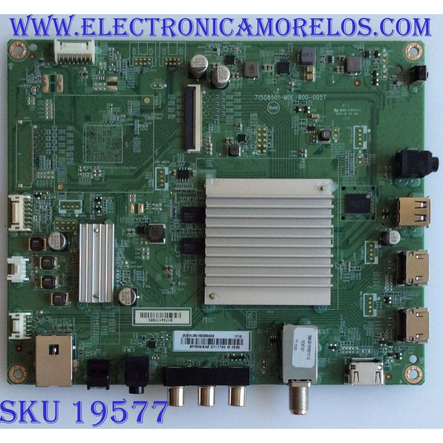 MAIN / INSIGNIA / XHCB01K009 / T15G8501-M0E-B00-005T / (X)XHCB01K009040X / PANEL 7PT500U1 -QVN03.U REV:S5B0A / MODELO NS-50DR620NA18