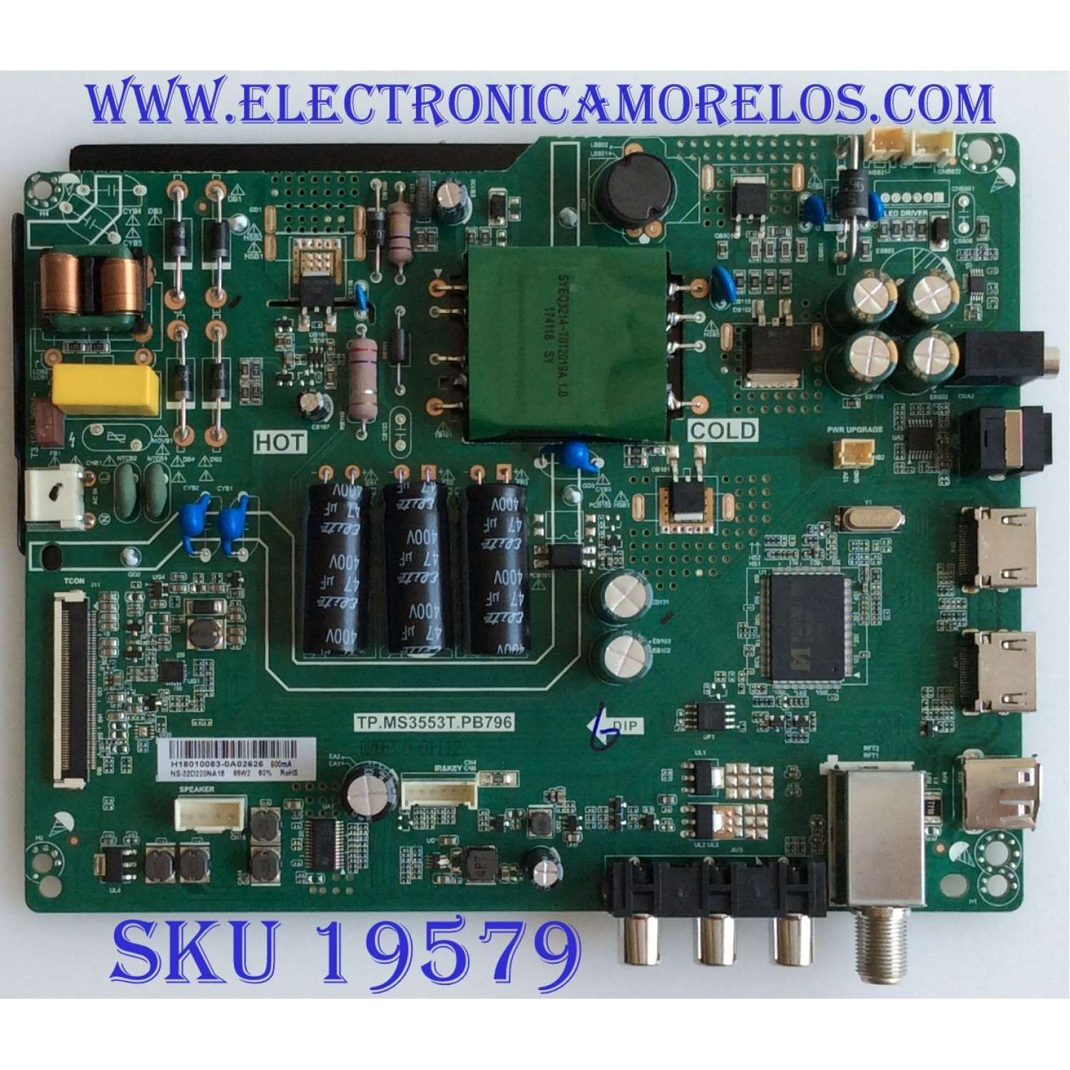 MAIN / FUENTE / (COMBO) / H18010083 / TP.MS3553T.PB796 / 320021043002005 / PANEL BOEI320WX1-01 / MODELO NS-32D220NA18