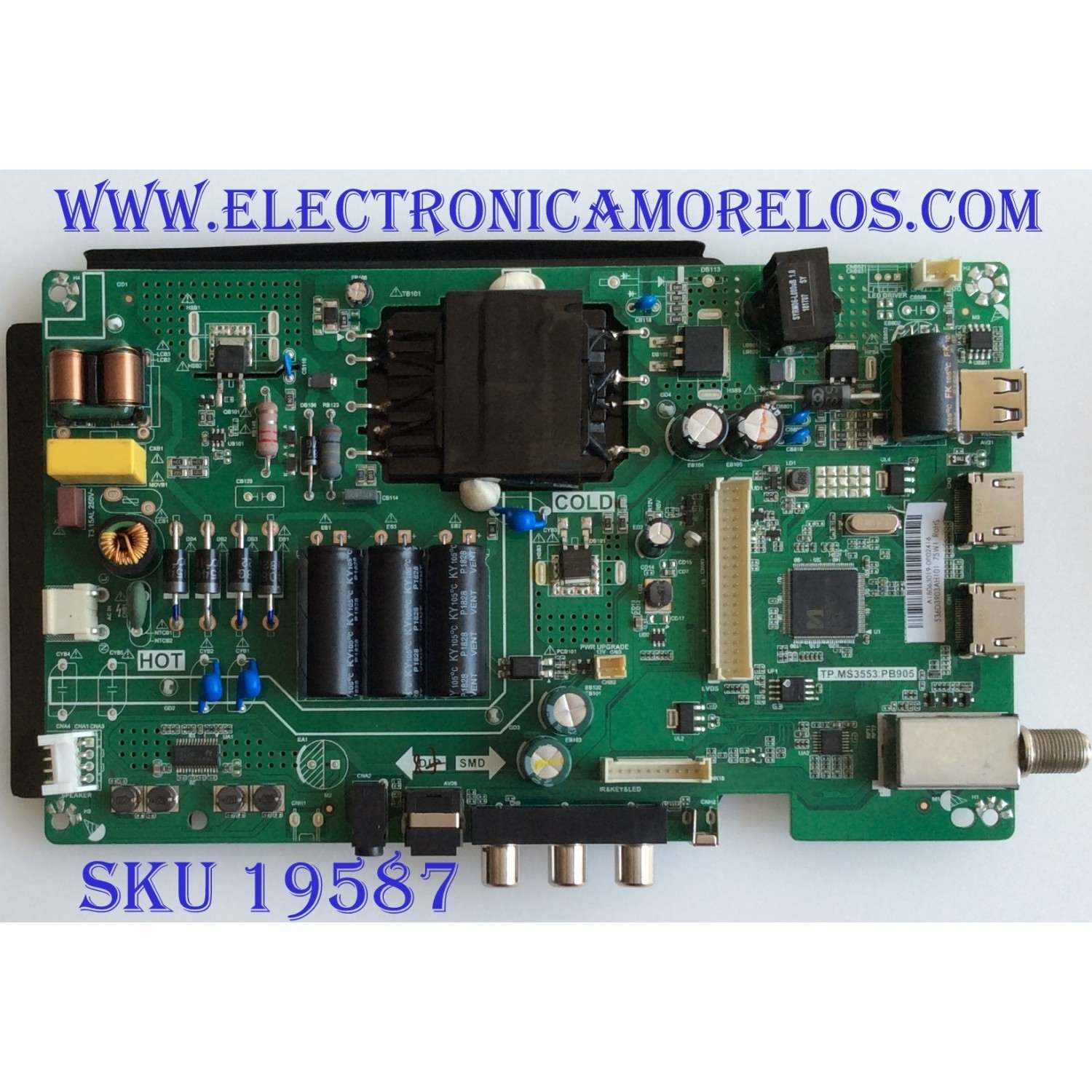 MAIN / FUENTE / (COMBO) / A18063019 / TP.MS3553.PB905 / 536D3903AH101 / PANEL T390XVN02.0 / MODELO NS-39D310NA19