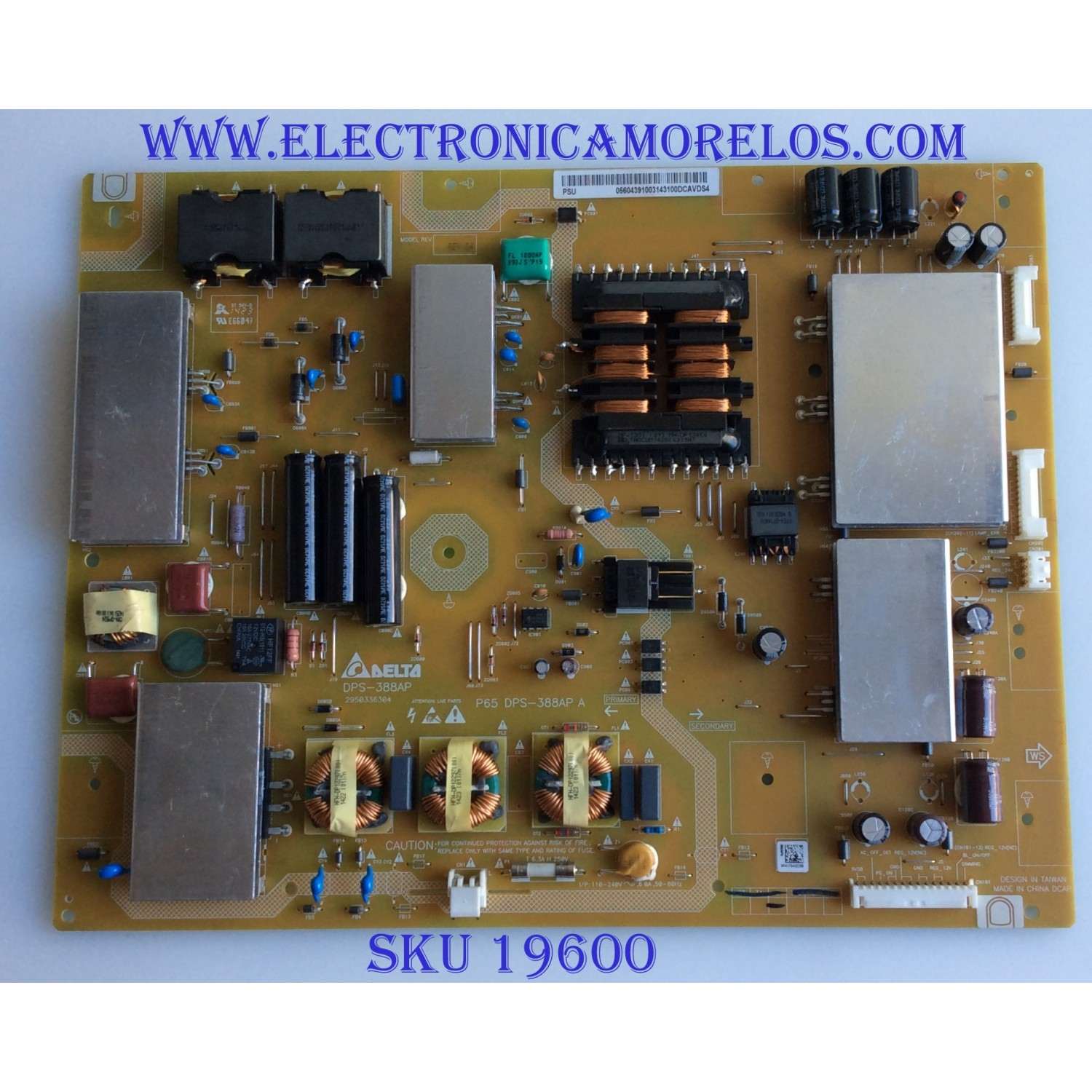 FUENTE DE PODER / VIZIO / 056.04391.0031 / DPS-388AP / DPS-388AP A / 56043910031 / PARTES SUSTITUTAS KIT-P652UI-B2-K1 / MODELOS P652UI-B2 LWJARJAR / P652UI-B2 LWZARJAQ