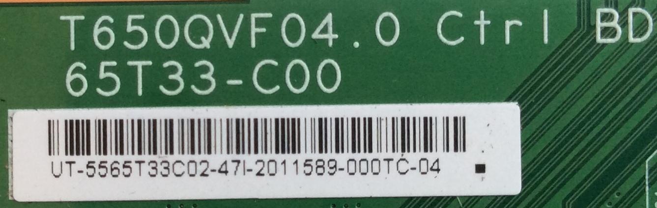 T-CON / VIZIO / 55.65T33.C02 / T650QVF04.0 CTRL BD, 65T33-C00 / 5565T33C02 / PARTES SUSTITUTAS KIT-P652UI-B2-K1 / PANEL T650QVF04.0 / MODELOS P652UI-B2 LWJARJAR / P652UI-B2 LWZARJAQ - Imagen 2