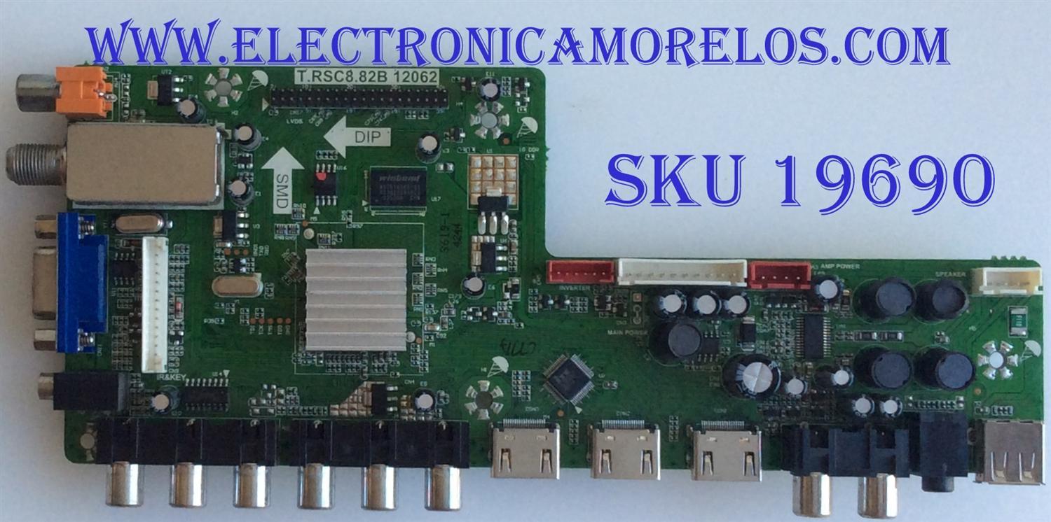 MAIN / SCEPTRE / B12083619 / T.RSC8.82B 12062 / IR1207013 / PANEL V500HJ1-L01 / MODELO X505BV-FHD