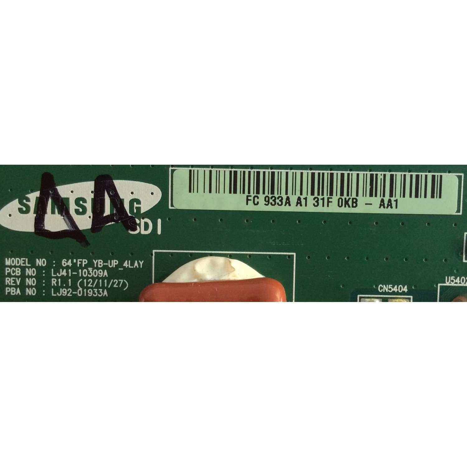 BUFFER / SAMSUNG / LJ92-01933A / 933A / LJ41-10309A / PANEL'S S64FH-YE02 / S64FH-YB04 / MODELO PN64F8500AFXZA US01 - Imagen 2