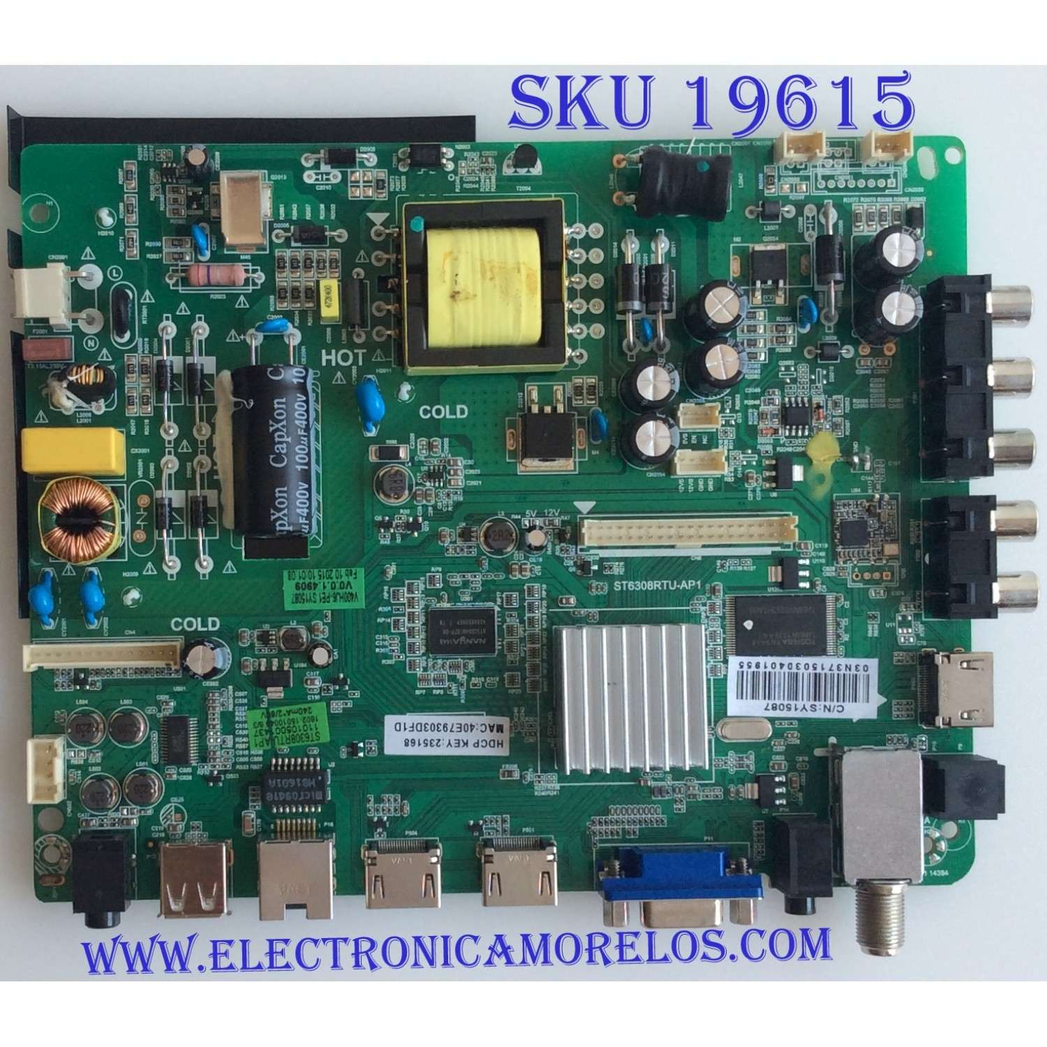 MAIN / FUENTE / (COMBO) / SEIKI / SY15087 / ST6308RTU-AP1 / V400HJ6-PE1 / 110105001437 / MODELO SE40FYT 40C0M