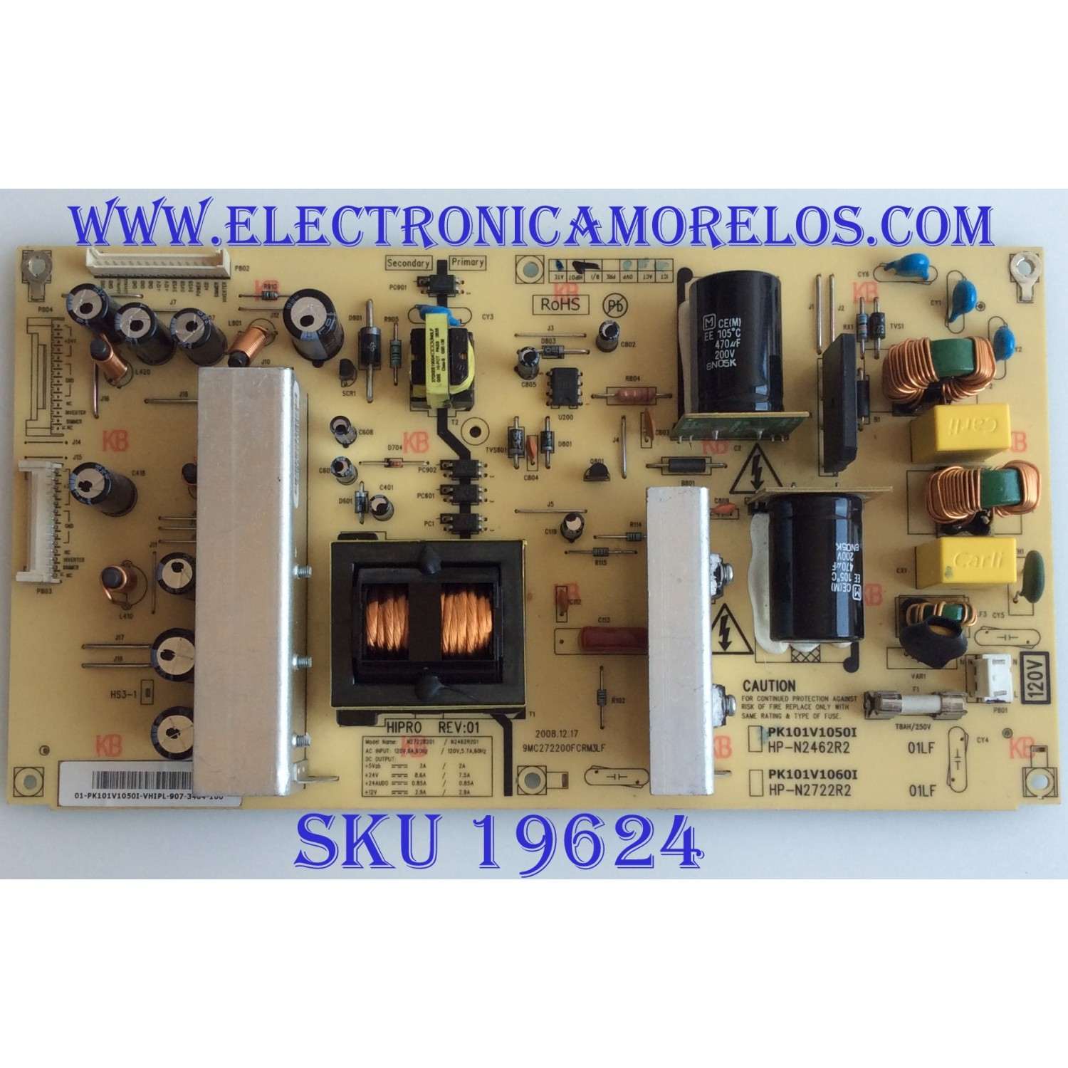 FUENTE DE PODER / TOSHIBA / 75014231 / PK101V1050I / HP-N2462R2 FSP245-4F03 / PARTES SUSTITUTAS FSP245-4F03 / MODELOS 40XV640U / 40RV525R / 40RV52R