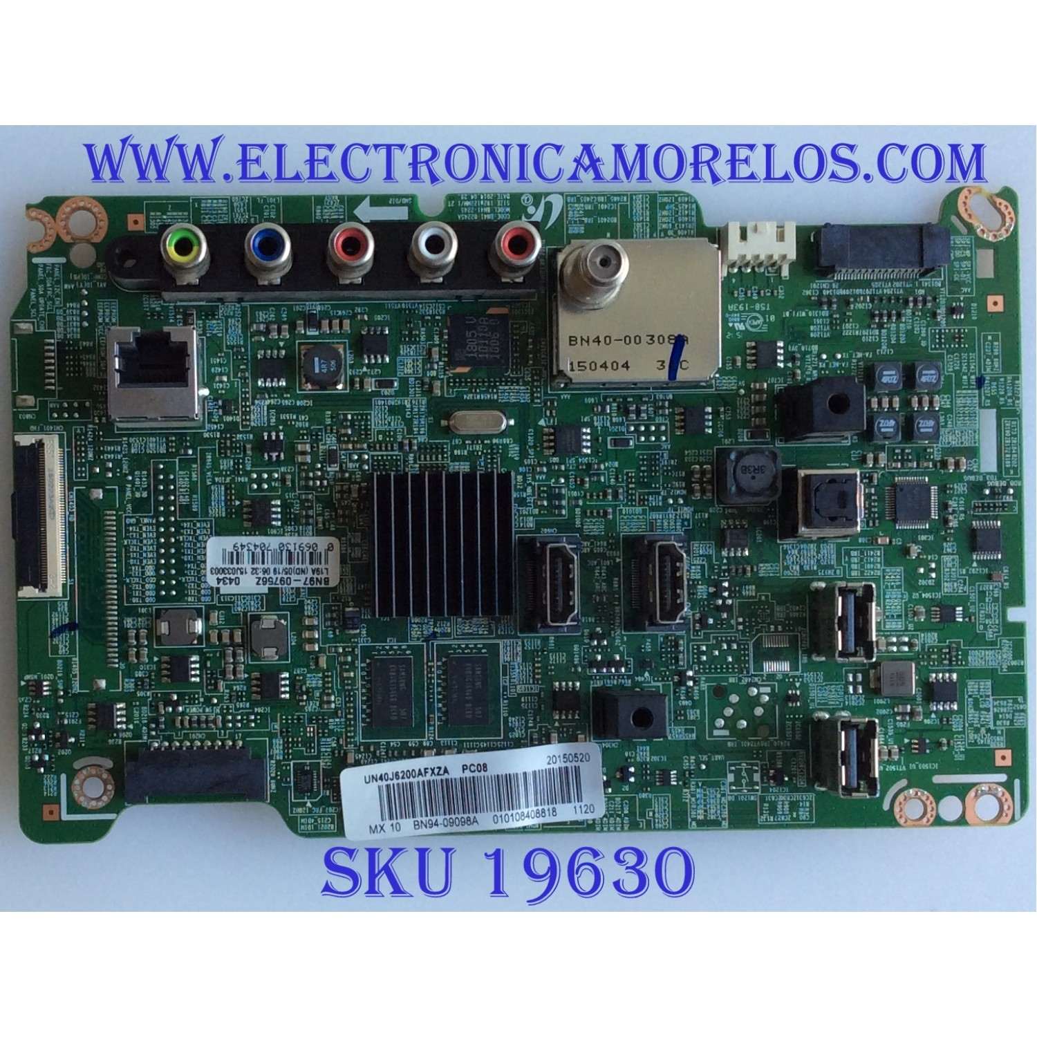 MAIN / SAMSUNG / BN94-09098A / BN97-09756Z / BN41-02245A / MODELO UN40J6200AFXZA UD02