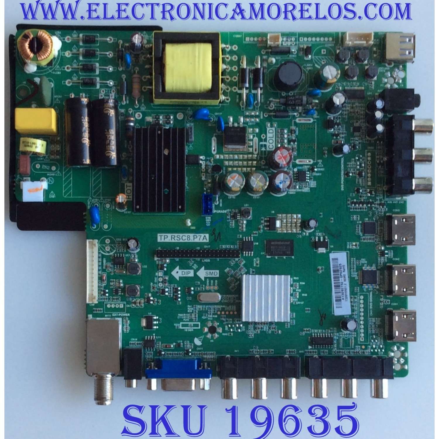 MAIN / FUENTE / (COMBO) / SCEPTRE / A13092732 / TP.RSC8.P7A / T201307059 / PANEL T320HVN01.2 / MODELO CN32HB612 