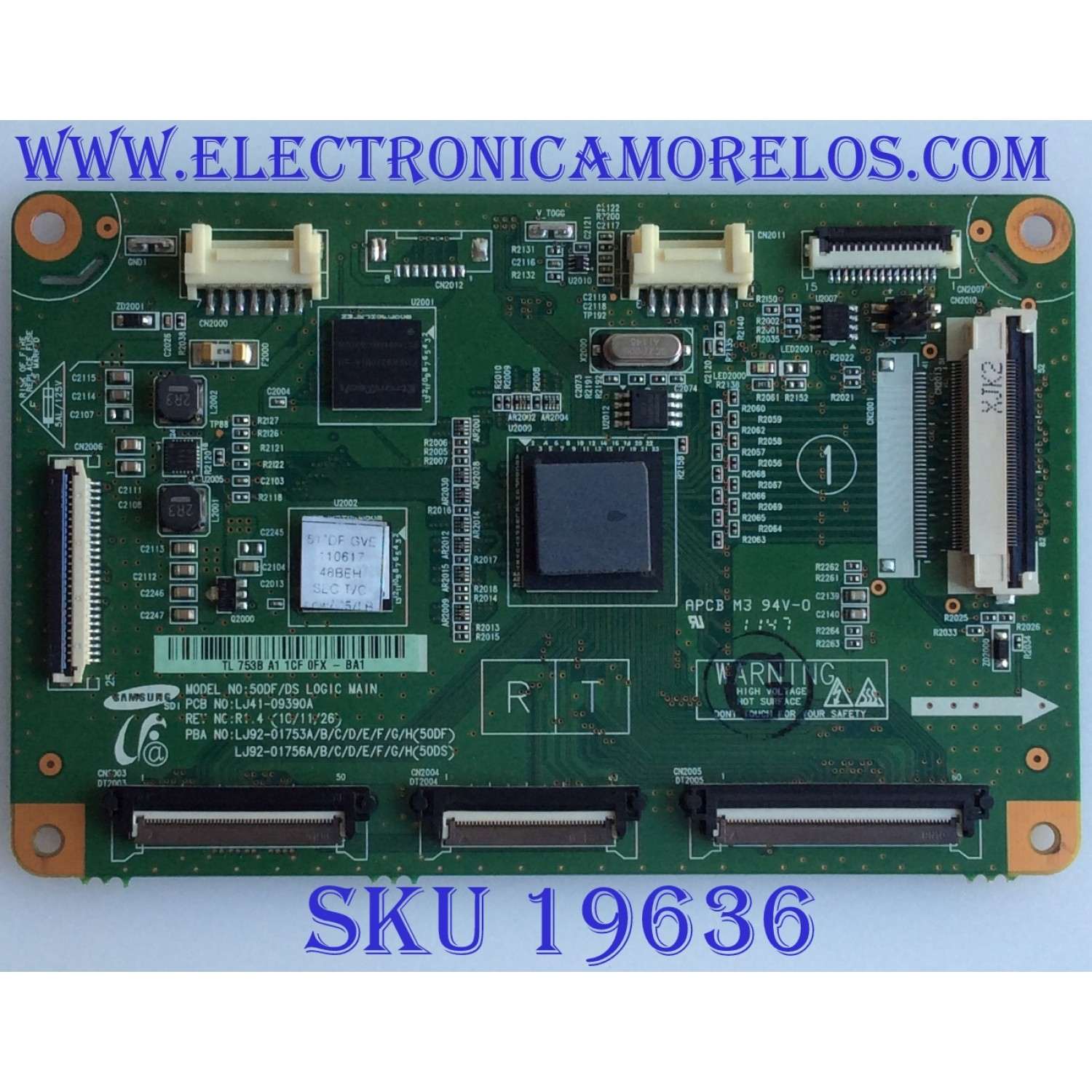 MAIN / LOGICA / SAMSUNG / BN96-20515A / LJ41-09390A / LJ92-01753B / 753B / PANEL'S S50FH-YD07 / S50FH-YB08 / MODELO PN51D550C1FXZA