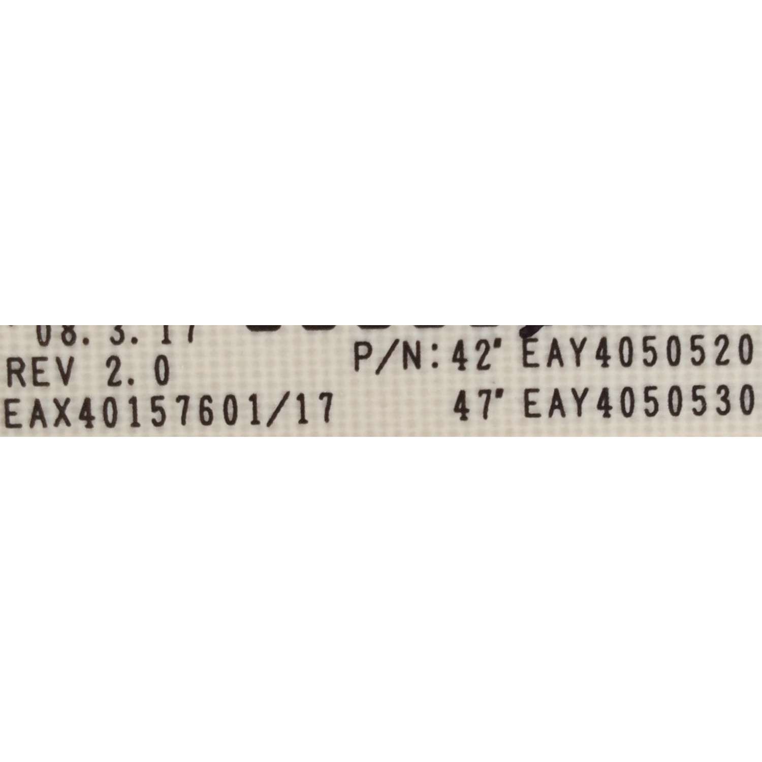 FUENTE DE PODER / LG / EAY40505303 / EAX40157601/17 / PARTES SUSTITUTAS EAY40505301 / AGF34784005 / MODELOS / 4750-UG / 47LG70-UA / 47LG50DC-UA AUSQLJR / 47LG50DC-UG AUSPLJR / M4712C-BAG AUSLLJM / M4714C-BAG AUSLLJR - Imagen 2