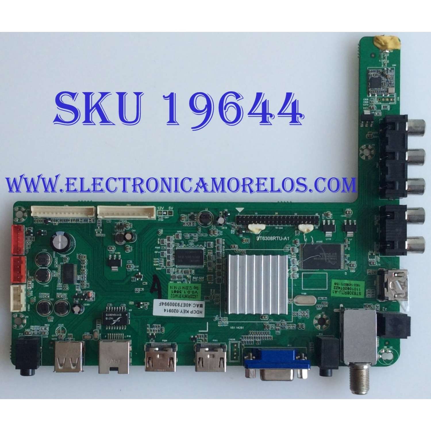 MAIN PARA TV SEIKI / NUMERO DE PARTE SY-14412-2 / SY14412-2 / 890-M00-07E12 / ST6308RTU-A1 / PANEL LSC320PUWTH / MODELO SE32HY19T