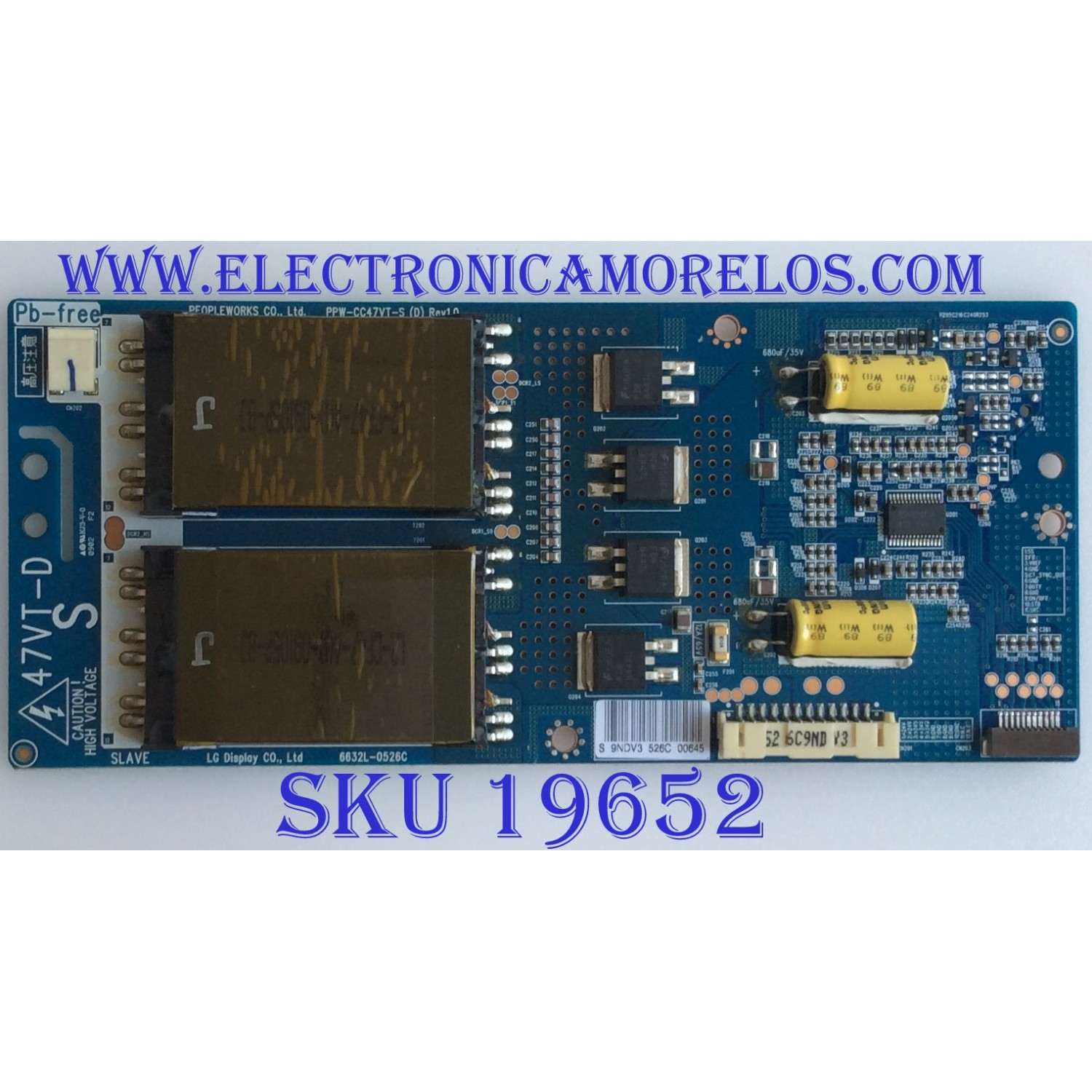 BACKLIGHT / LG / 6632L-0526C / PPW-CC47VT-S (D) / PANEL'S LC470WUN-SBA1 / LC470WUD-SBA1 / MODELOS 4750-UG / VT470M