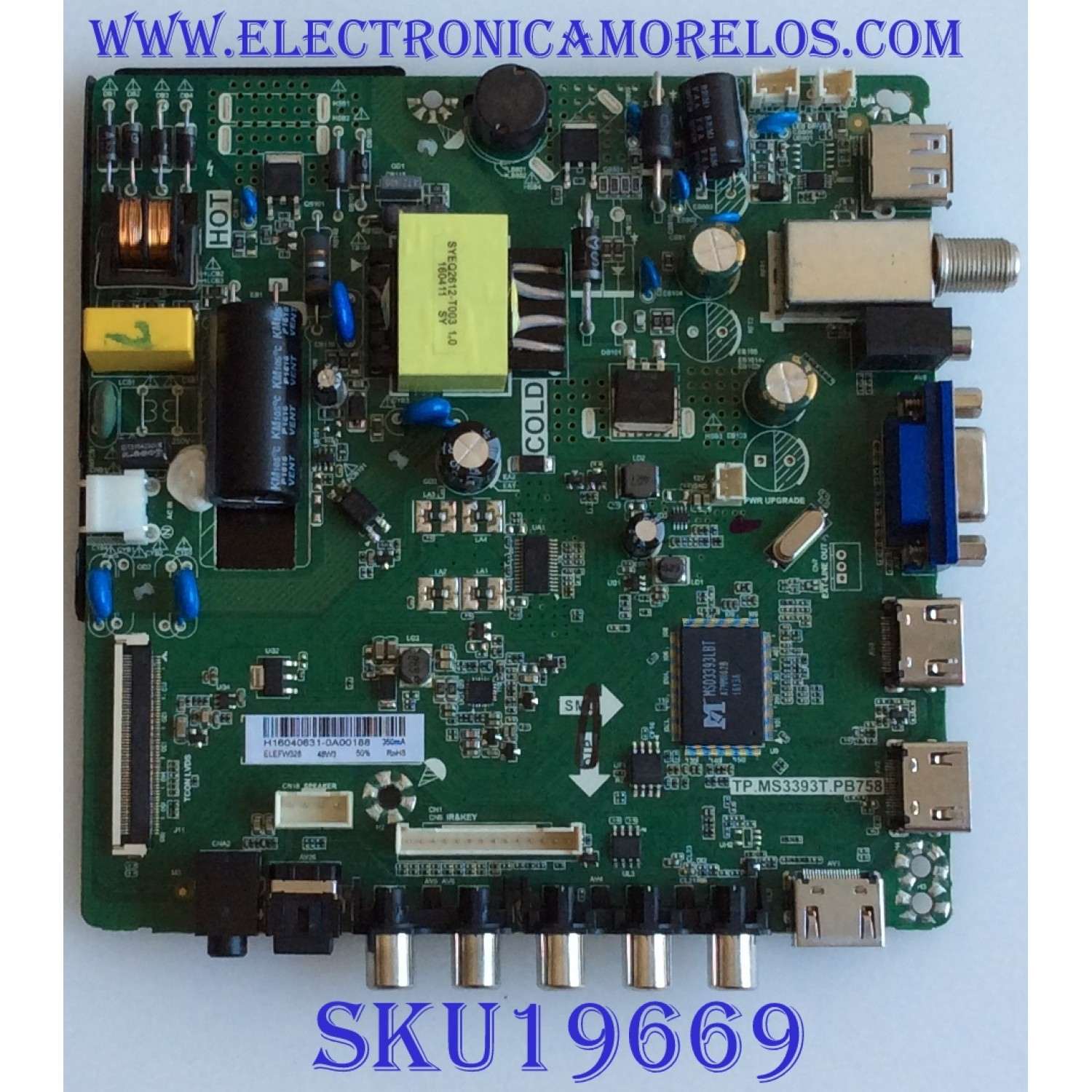MAIN / FUENTE / (COMBO) / H16040631 / TP.MS3393T.PB758 / P3S1605995 / PANEL BOEI320WX1-01 / 