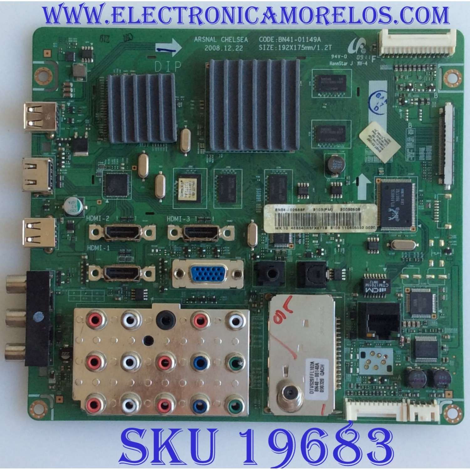 MAIN / SAMSUNG / BN94-02588F / BN41-01149A / BN97-03106F / BN94-02573A / BN94-02573B / BN94-02588A / ( MAS PARTES SUSTITUTAS EN DESCRIPCION )/ PANEL LTF460HF07-A04 / MODELO LN46B640R3FXZA SS02