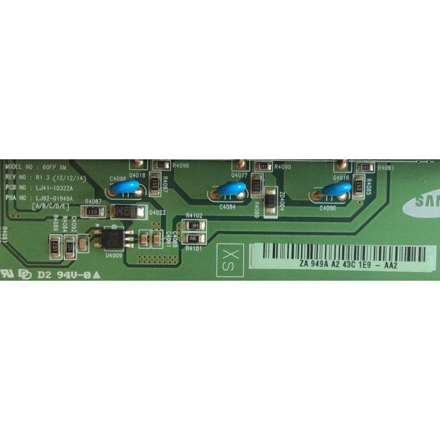X-SUS / SAMSUNG / BN96-25208A / LJ41-10322A / LJ92-01949A / 949A /  MODELO PN60F8500AFXZA US01 - Imagen 2