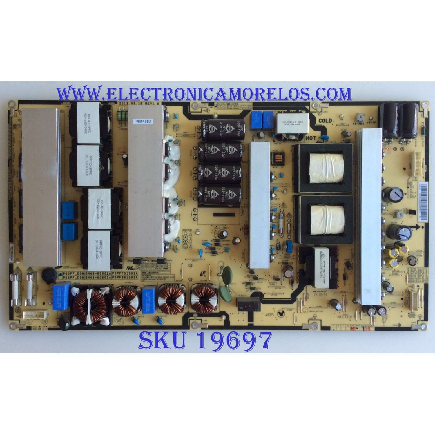 FUENTE DE PODER / SAMSUNG / BN44-00602A / P60PF_DSM, PSPF751503A / MODELO PN60F8500AFXZA US01
