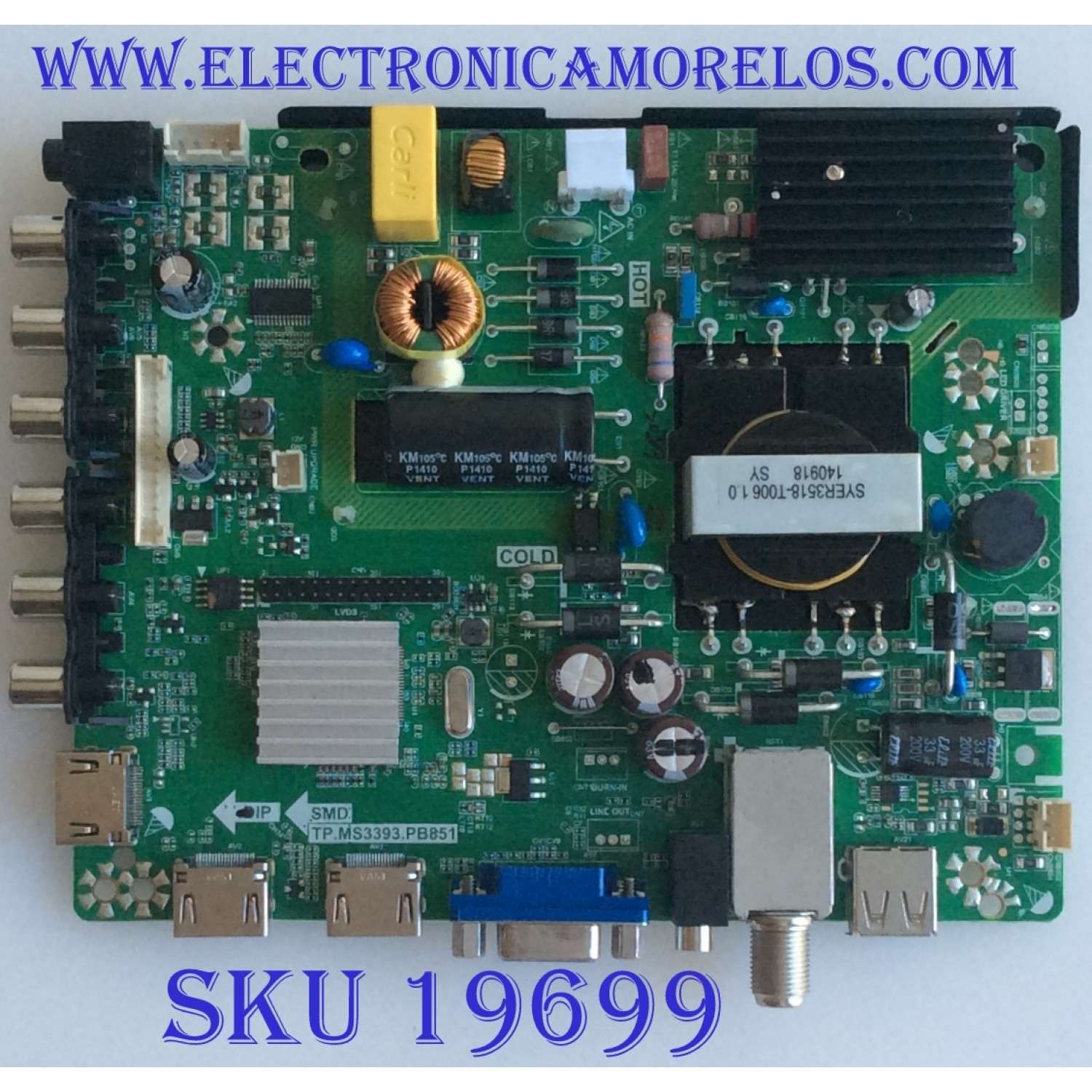MAIN / FUENTE / (COMBO) / UPSTAR / C14030103 / TP.MS3393.PB851 / PANEL KM0315LDPH04-H03 / MODELO P032EWY