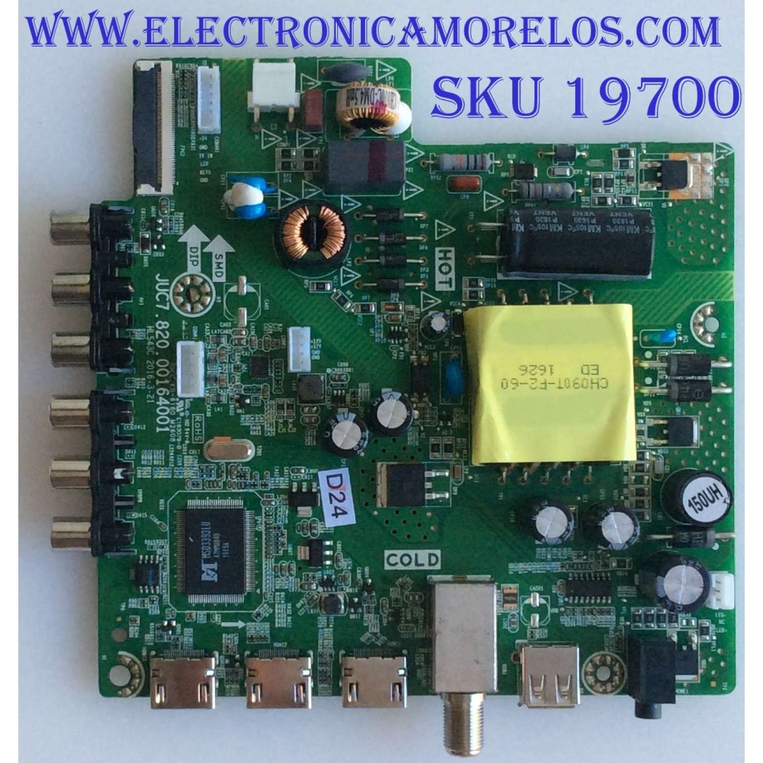 MAIN / FUENTE / (COMBO) / HITACHI / 999G5HY / JUC7.820.00164001 / PANEL LSC400HN02-G02 / MODELO 40A3