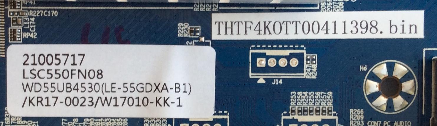 MAIN / ELEMENT / W17010-KK-1 / CV6488H-A-20 / 21005717 / LSC550FN08, / LE-55GDXA-B1 / PANEL MD5524YTSU / MODELO E4SFT5517 - Imagen 3