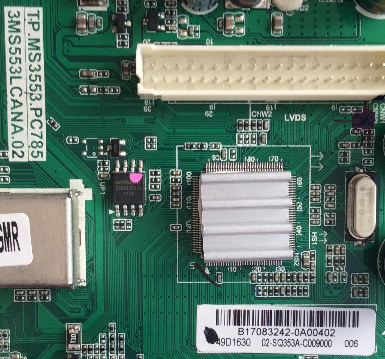 MAIN / FUENTE / (COMBO) / TOSHIBA / B17083242 / TP.MS3553.PC785 / 3MS553LCANA.02 / LVF490CSDXE4V57 /  - Imagen 2