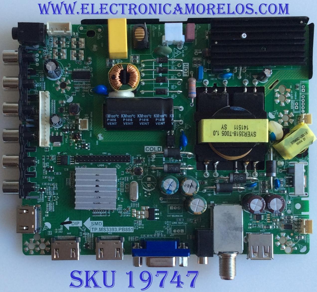 MAIN / FUENTE / (COMBO) / UPSTAR / C14040233 / TP.MS3393.PB851 / KM0395LDCH0G / MODELO P40EWX