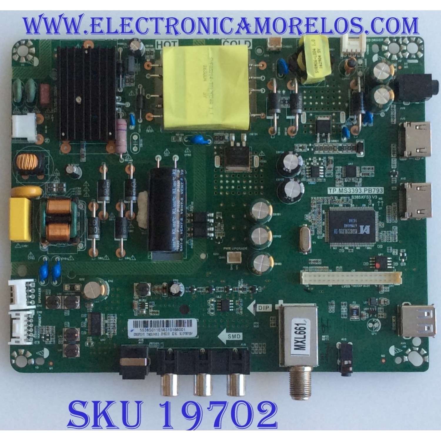 MAIN  FUENTE  (COMBO)  INSIGNIA  / 5538S011 / B16075341 / TP.MS3393.PB793 / PANEL T390XVN01.0 / MODELO NS-39D310NA17