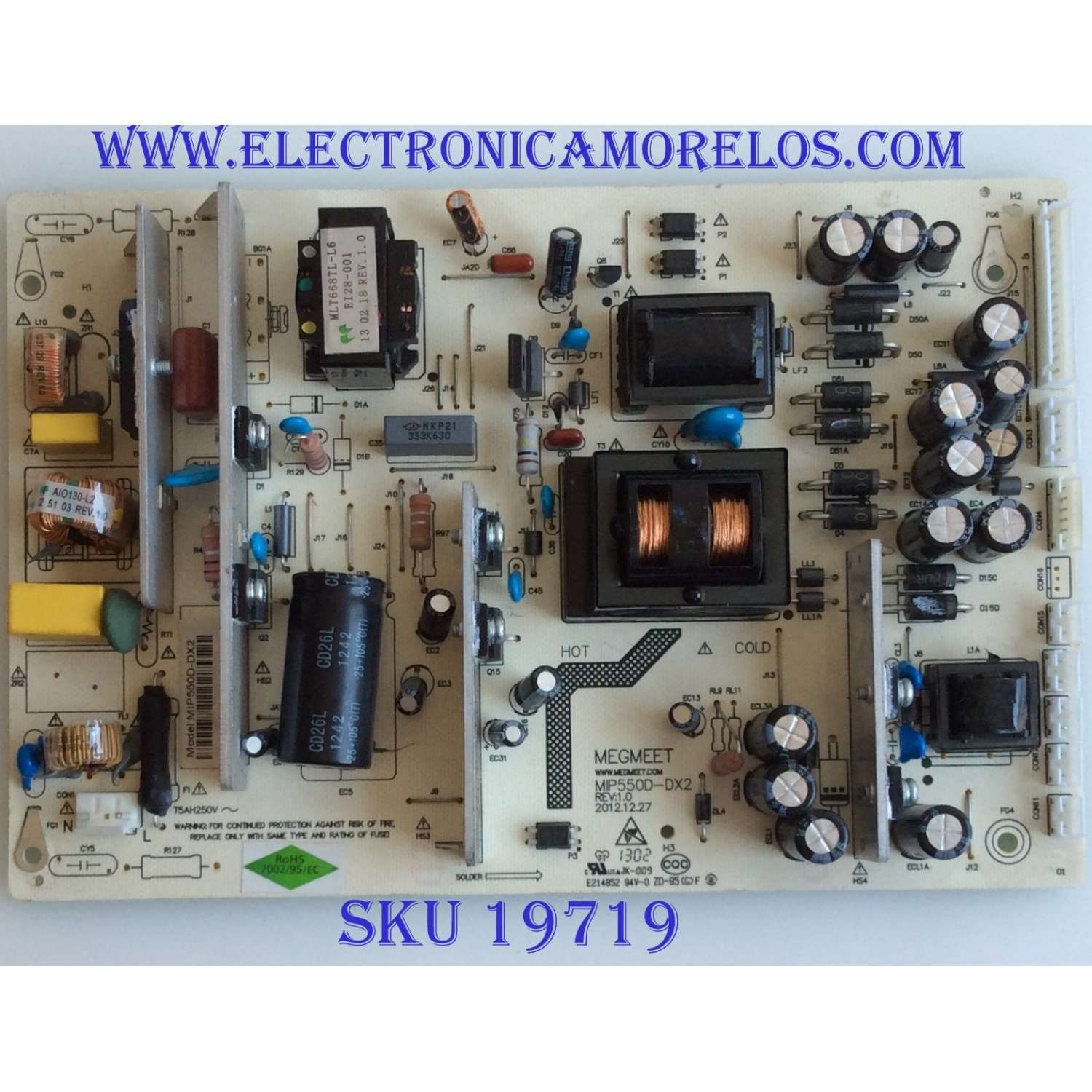 FUENTE DE PODER / SEIKI / MIP550D-DX2 / MIP550D-DX2 / PARTES SUSTITUTAS MIP550D-5TC / MIP550D-5TA / MIP550D-5TB / MODELOS DW50F1Y1 TW-74301-A050A / SE50FY10