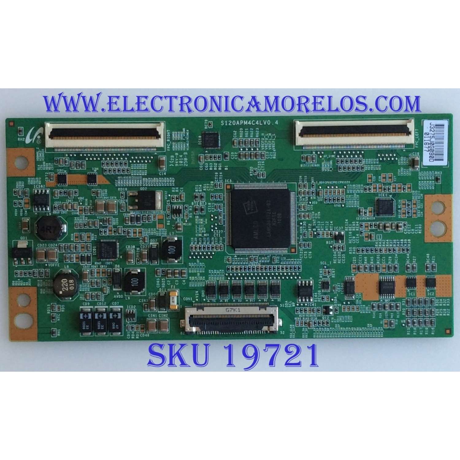 T-CON / SAMSUNG / LJ94-03275J / S120APM4C4LV0.4 / PARTES SUSTITUTAS LJ94-03334H / LJ94-03344D / (MAS SUSTITUTAS EN DISCRIPCIÓN ) / PANEL LTF460HJ01-A06 / MODELOS LN46C650L1FXZA / LN46C670M1FXZA