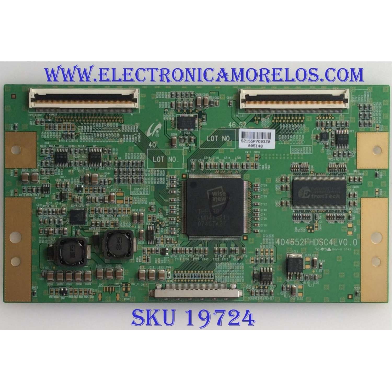 T-CON / VIZIO / LJ94-02155P / 404652FHDSC4LV0.0 / PARTES SUSTITUTAS LJ94-02342A, LJ94-02165D, LJ94-02165C, LJ94-02155N /(MAS SUSTITUTAS EN DISCRIPCIÓN) / PANEL LTA520HB03-S01 / MODELO VX42LFHDTV10A