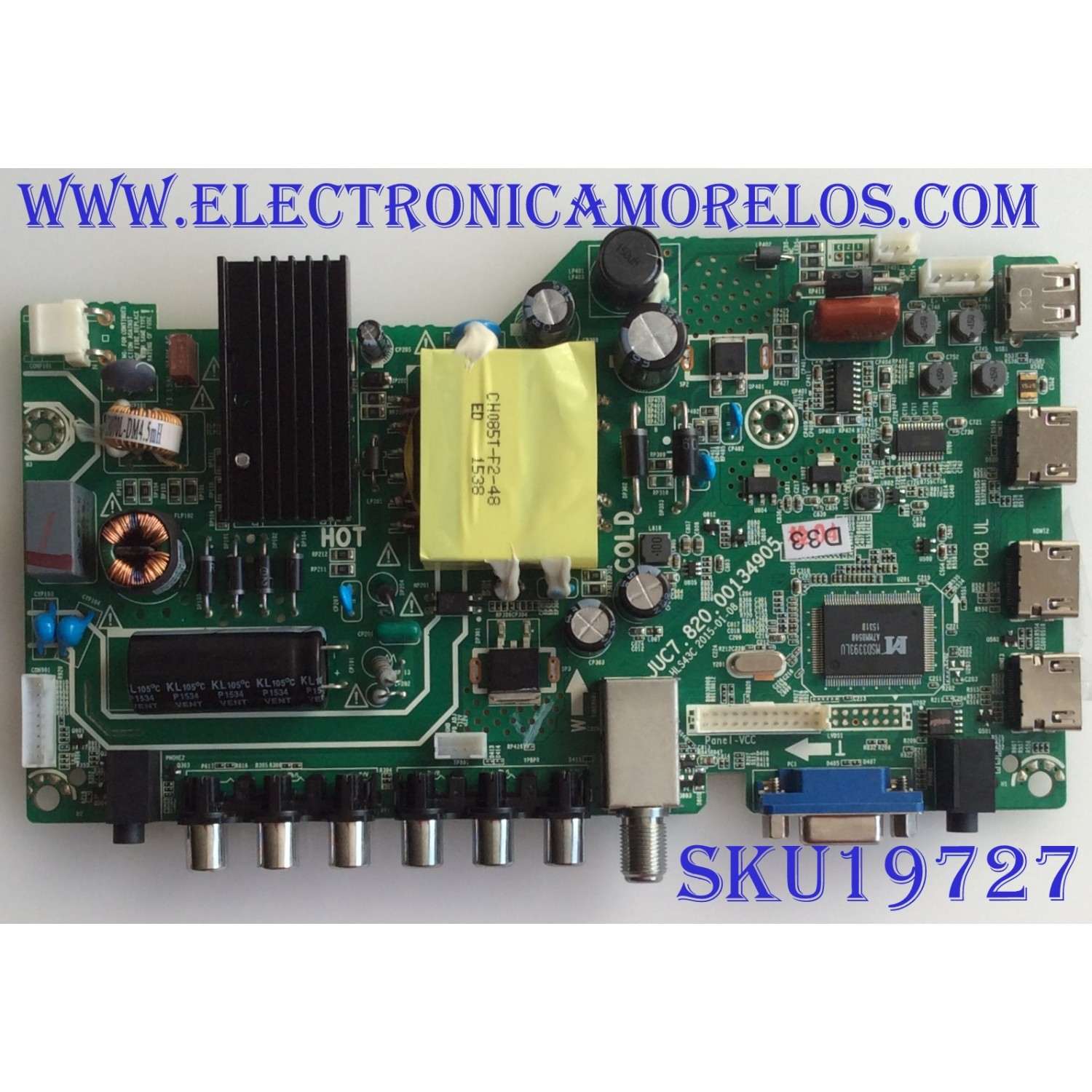 MAIN / FUENTE / (COMBO) / HITACHI / 999E5M / JUC7.820.00134905 / PANEL C390X15-E4-A-G3 / 