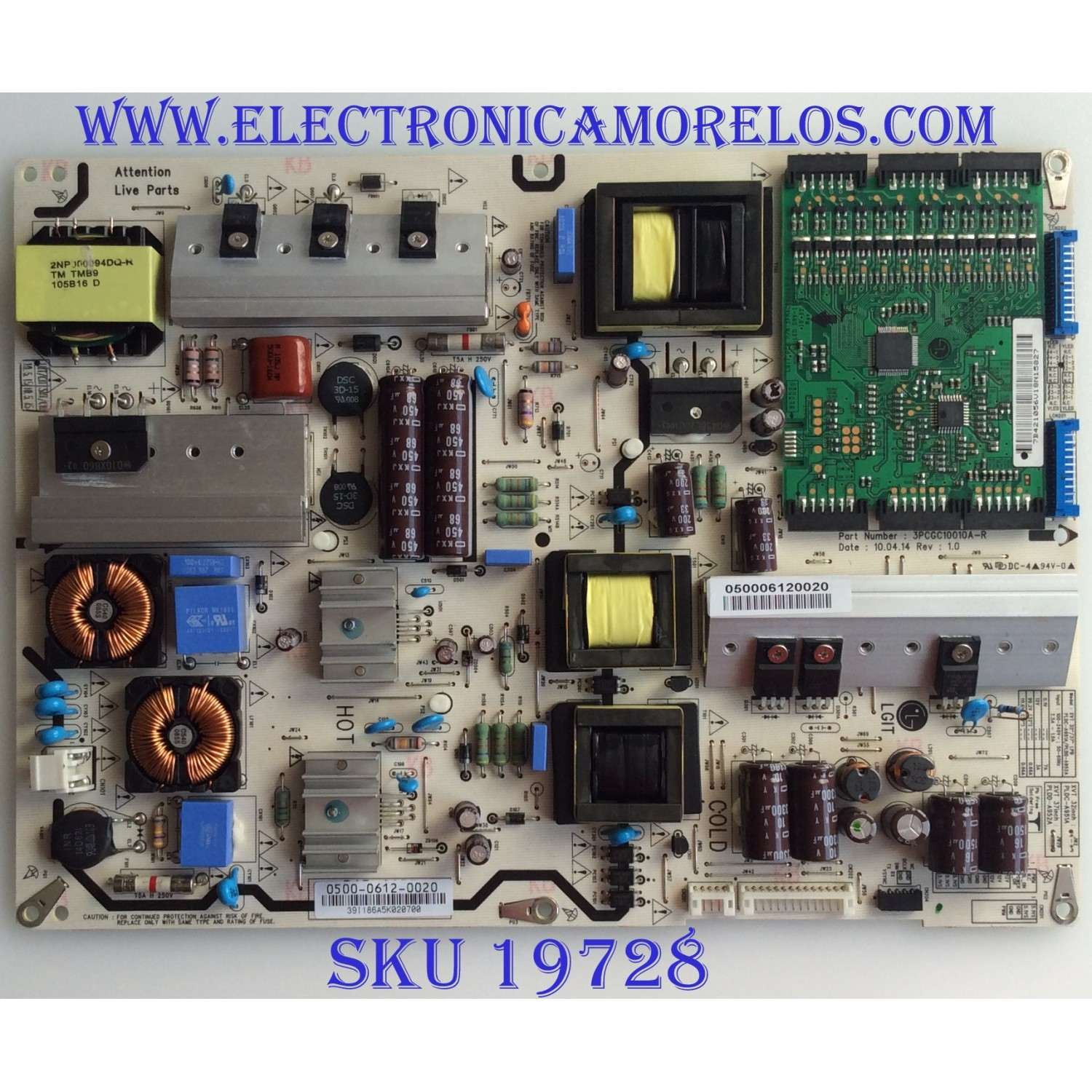 FUENTE DE PODER / VIZIO / 0500-0612-0020 / 3PCGC10010A-R / PLDD-A952A / 050006120020 / PANEL LC370EUH(SC)(R1) / 