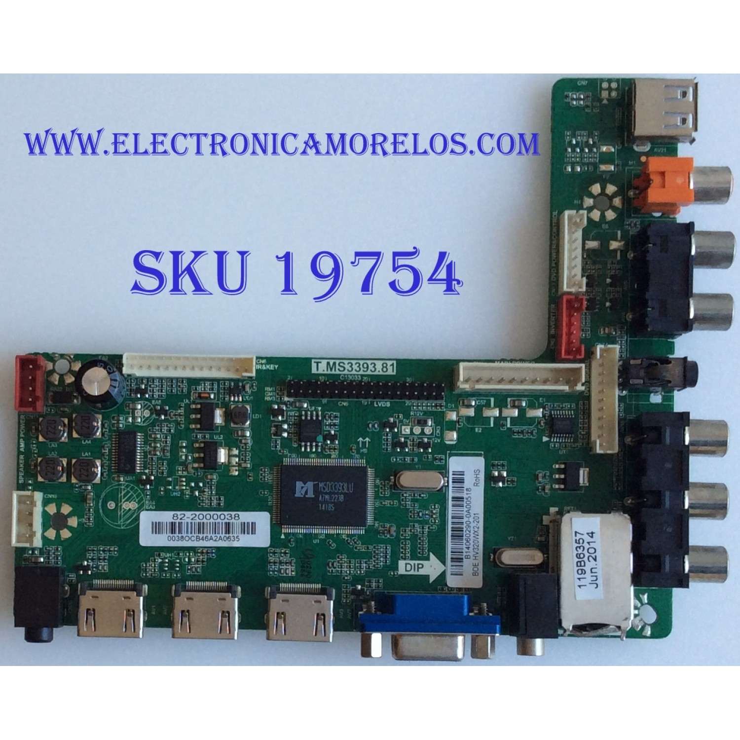 MAIN / JVC / B14060290 / T.MS3393.81 / 82-2000038 / PANEL HV320WX2-201 / MODELO LT-32DE74 AAB