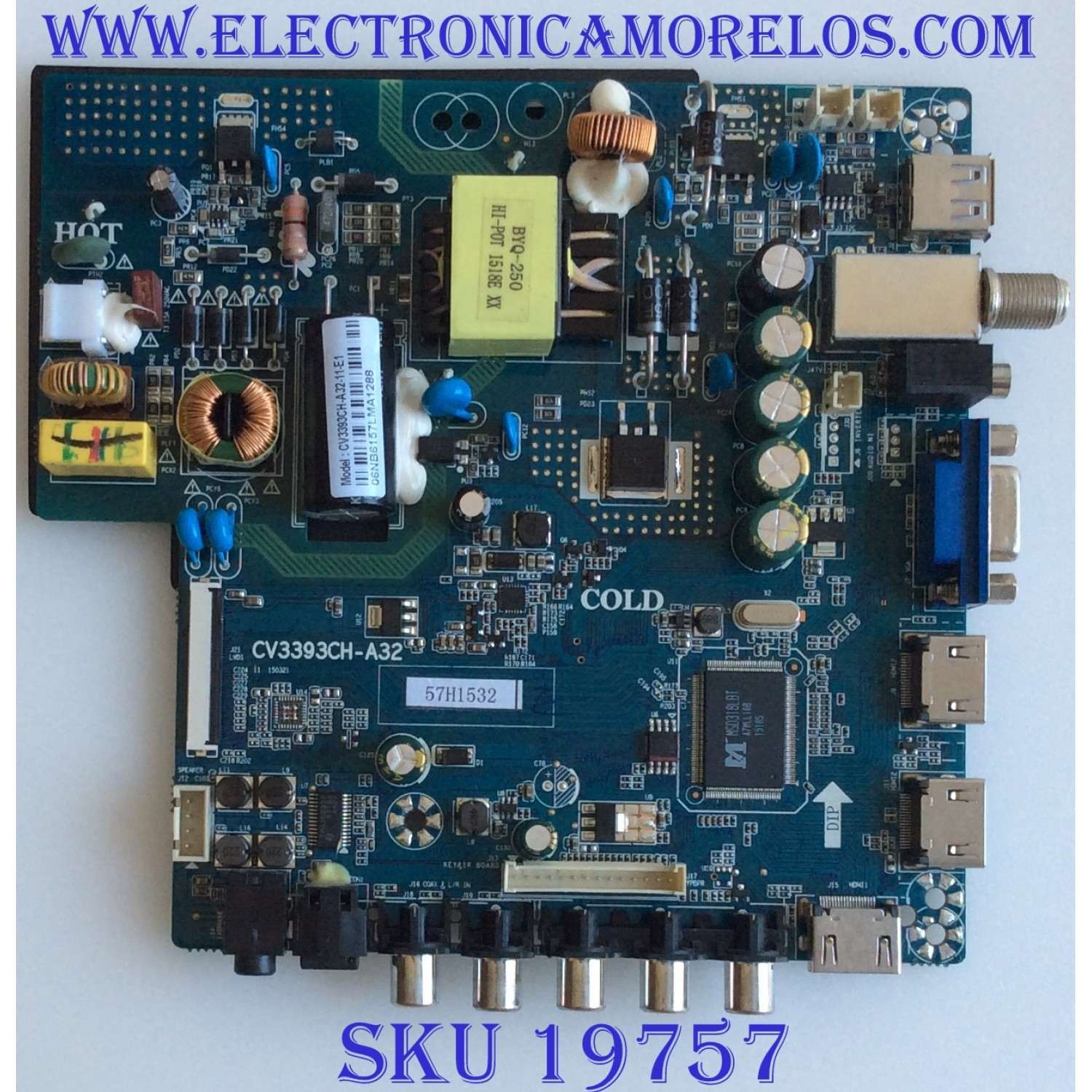 MAIN / FUENTE / (COMBO) / 57H1532 / CV3393CH-A32 / SY15228-15 / 890-M00-06NB6 / PANEL TF32HGA-02 / MODELO ELEFW328B