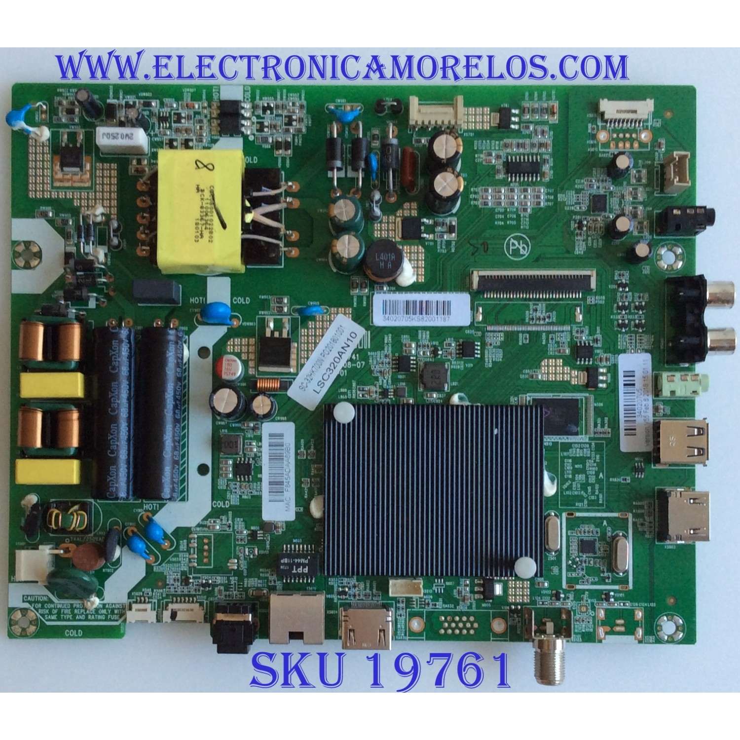 MAIN / FUENTE / (COMBO) / SEIKI / 34020705 / PO201801001 / F845ADAA69B0 / PANEL LSC320AN10 / MODELO SC-32HK700N