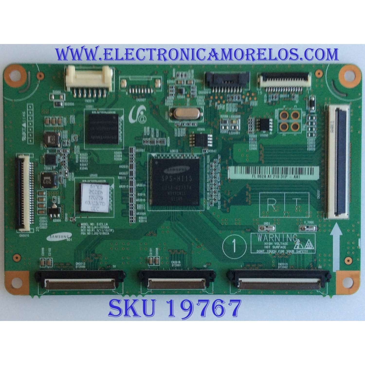 T-CON / SAMSUNG / BN96-22010A / LJ41-10166A / LJ92-01862A / PANEL'S S51FH-YD02 / S51FH-YB02 / MODELOS  PN51E7000FFXZA TS02 / PN51E8000GFXZA TS02