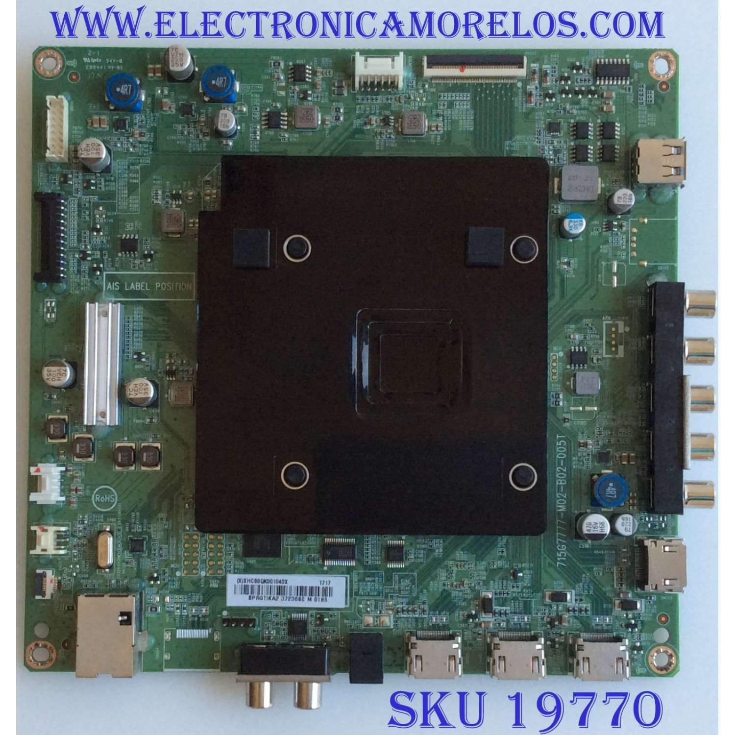 MAIN / VIZIO / 756TXHCB0QK0010 / 715G7777-M02-B02-005T / (X)XHCB0QK001030X / BPRGTIKA2 / PANEL TPT500U1-QVN03.U REV:S001L / MODELO M50-E1 LTYWVTKT / LTMWVYAT