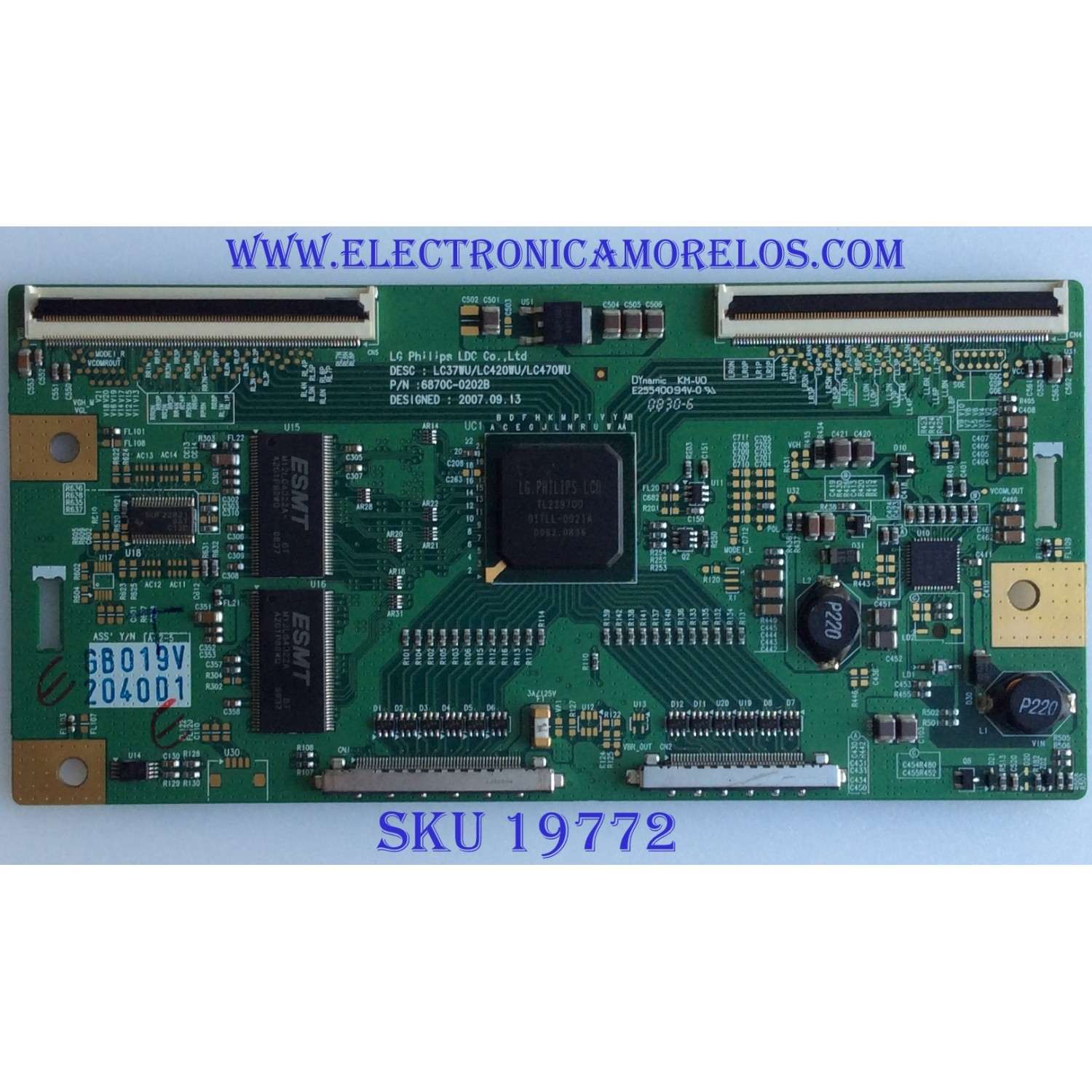 T-CON / LG / 6871L-2040D / 6870C-0202B / PANEL LC420WUF-SAA1 / MODELOS 42LG70 / 42LG7000-ZA AEKQLVG / 42LG70-UA