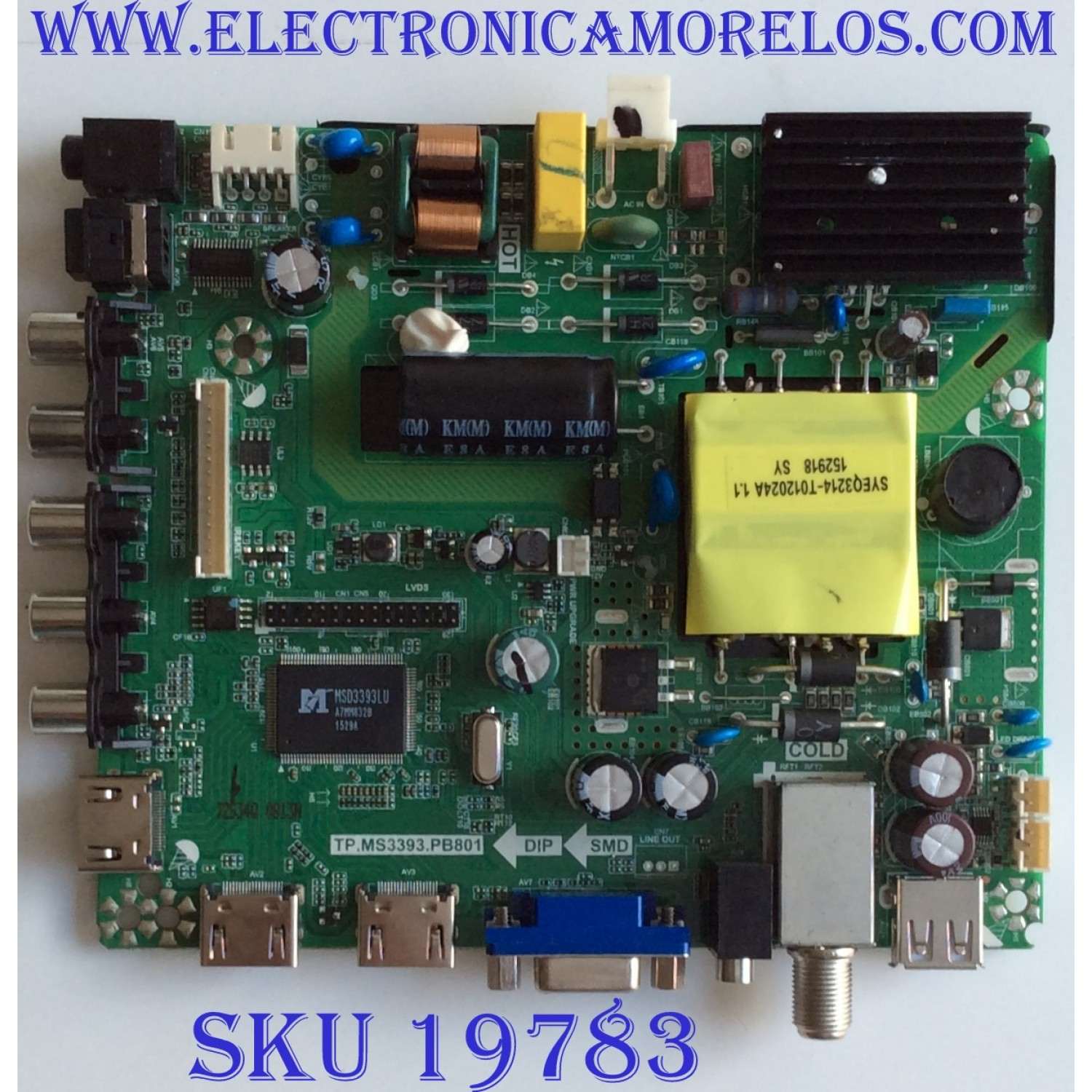 MAIN / FUENTE / (COMBO) / WESTINGHOUSE / K15082534 / TP.MS3393.PB801 / PANEL LK315T3HC1K / MODELO WD32HB1120-C