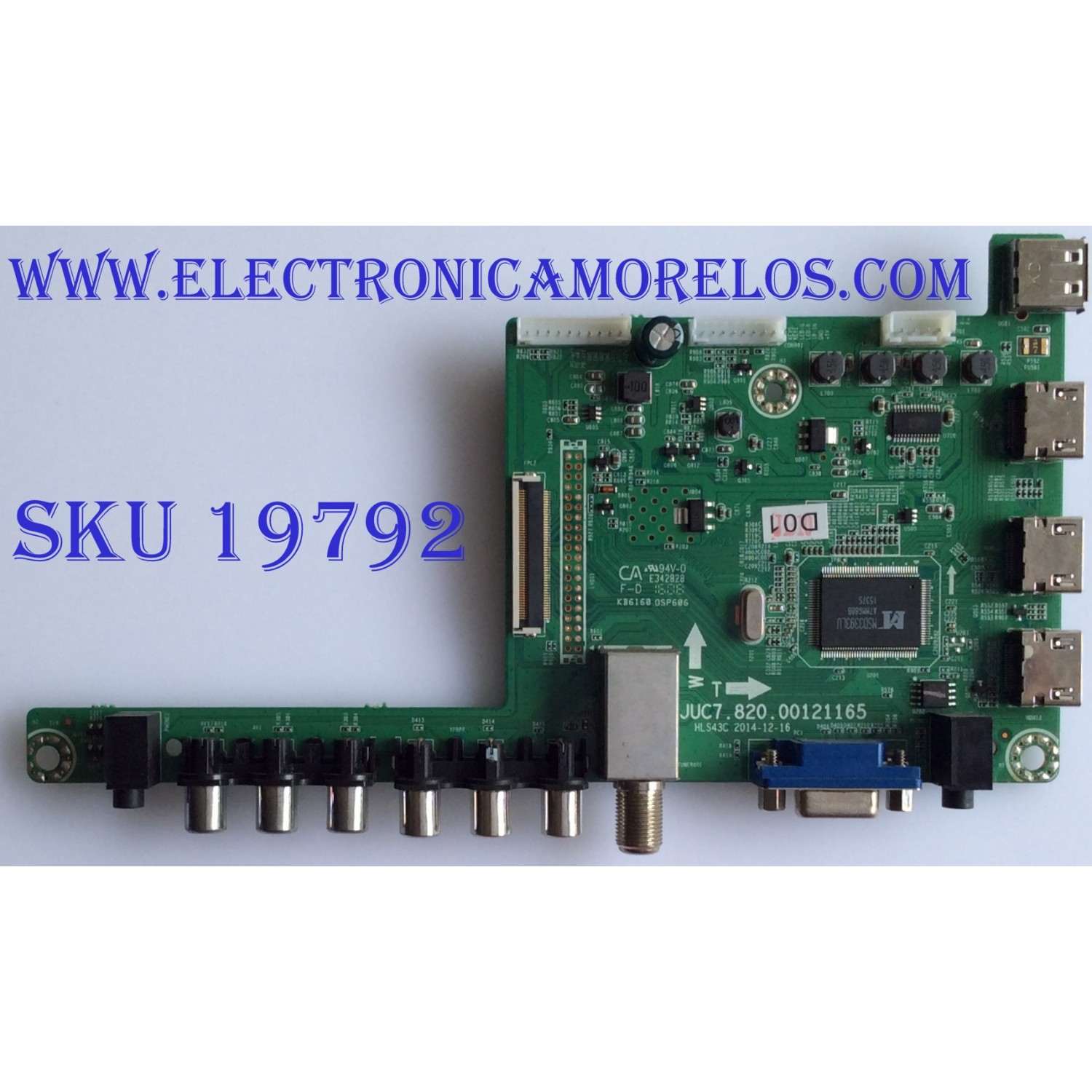 MAIN / HITACHI / 999A6CA / JUC7.820.00121165 / KB6160 0SP606 / PANEL C550F15-E6-H / MODELO LE55A6R9A