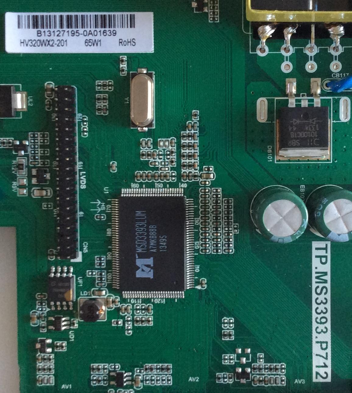 MAIN / FUENTE / (COMBO) / OCOSMO / B13127195 / TP.MS3393.P712 / HV320WX2-201 / T201312004 / PANEL CN32HB521 / MODELO E32 - Imagen 3