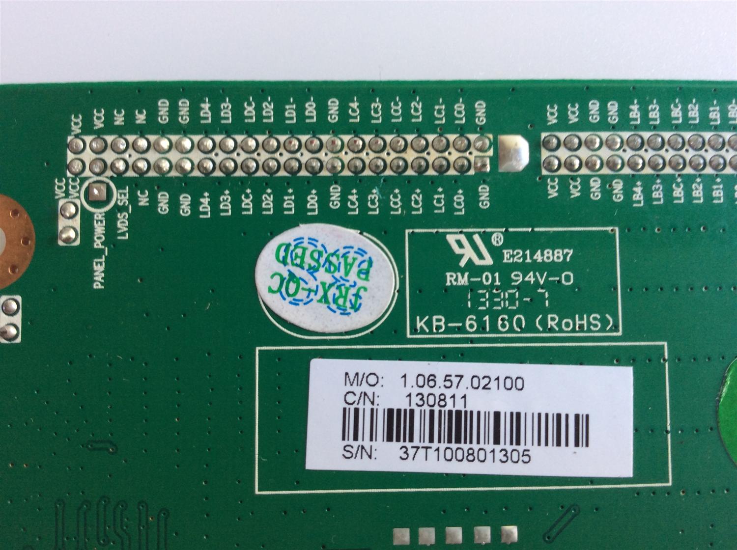 LED DRIVER / VIZIO / 715G6391-P01-000-004F / PANEL LNTVDU366XAE1 / MODELO E390I-B1 - Imagen 2