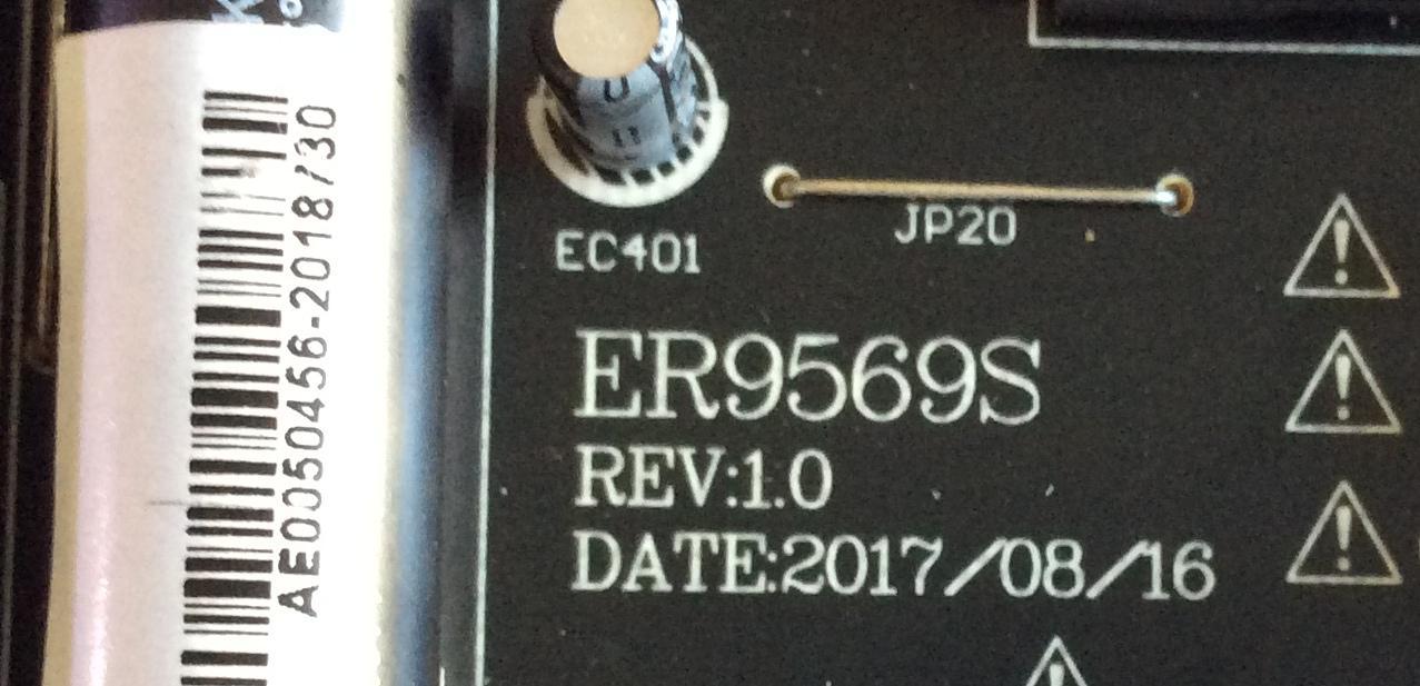 FUENTE DE PODER PARA TV RCA / NUMERO DE PARTE AE0050456 / ER9569S REV:1.0 / ER9569S-D-225300-P08 / PANEL HV650QUB-N90 / MODELO RNSMU6536 - Imagen 2