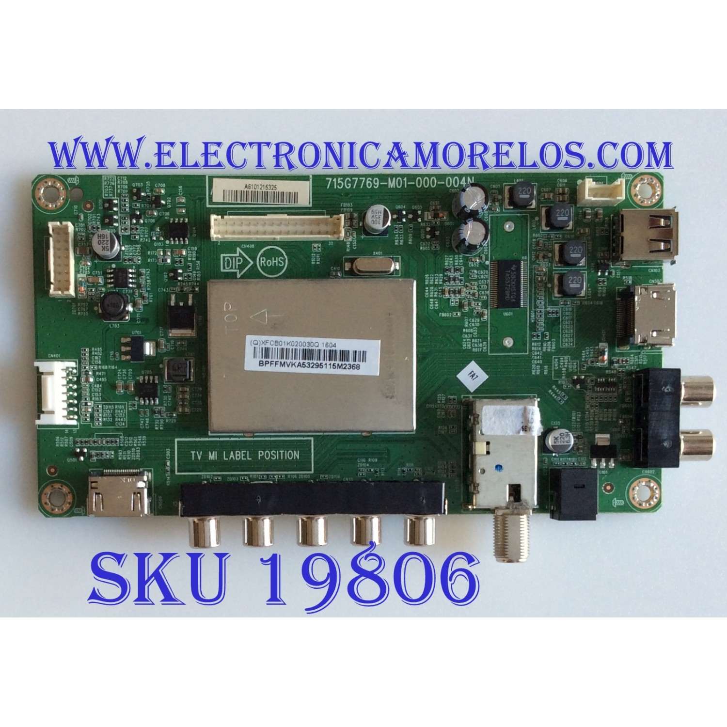 MAIN / VIZIO / 756TXFCB01K0200 / 715G7769-M01-000-004N / (Q)XFCB01K020030Q / PANEL TPT315B5-WHBN0.K / MODELO D32HN-D1