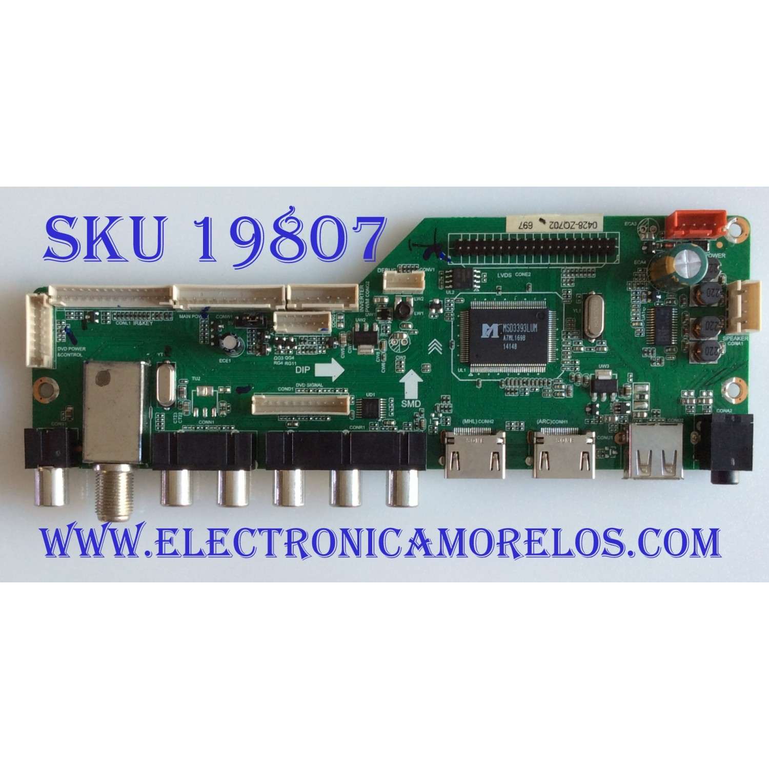 MAIN / RCA / 40GE01M3393LNA23-B1 / LD.M3393.B / MODELO 32"