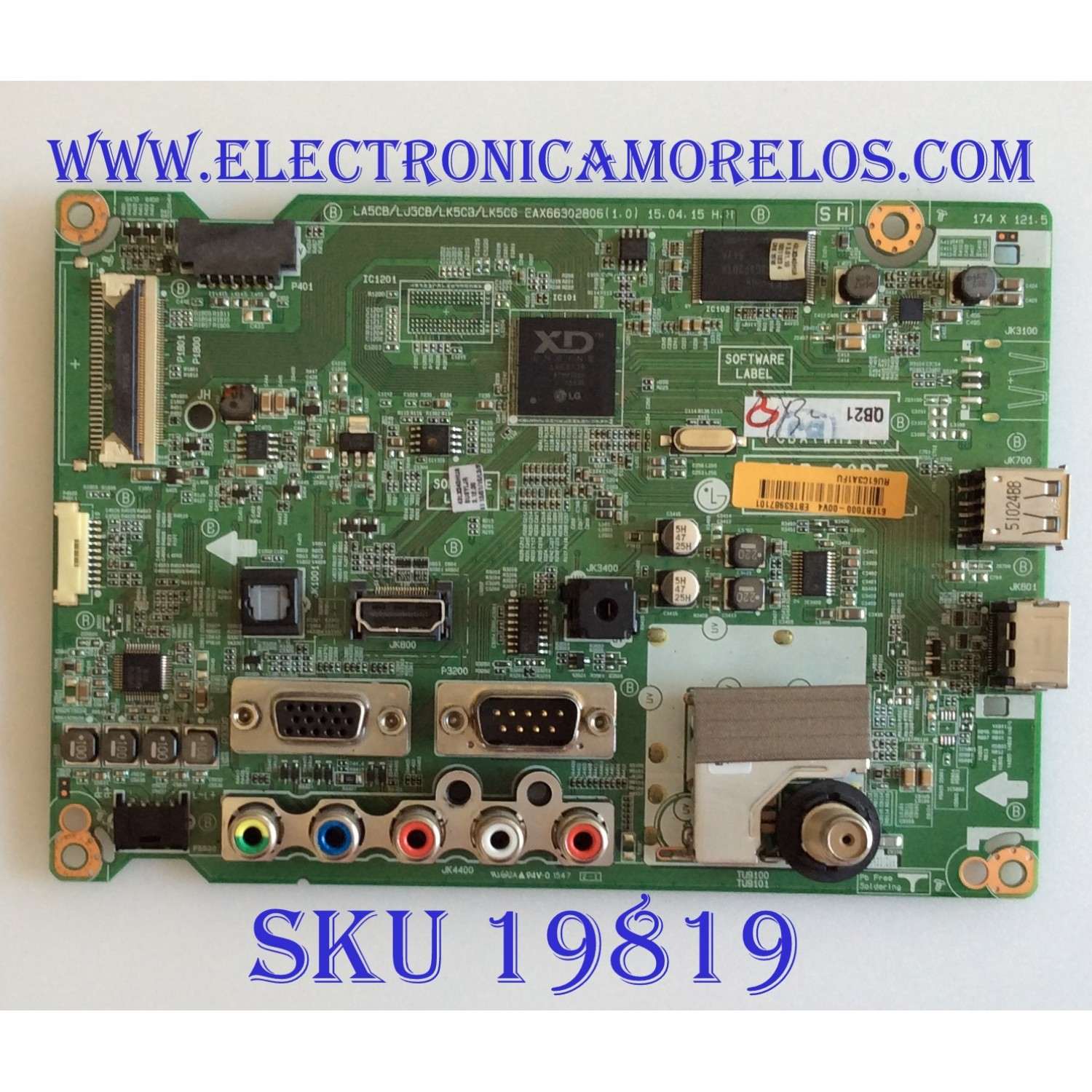 MAIN / LG / EBT63987101 / EAX66302806 / 61EBT000-00V4 / PANEL LC430EUE / MODELO 43LX340H-UA
