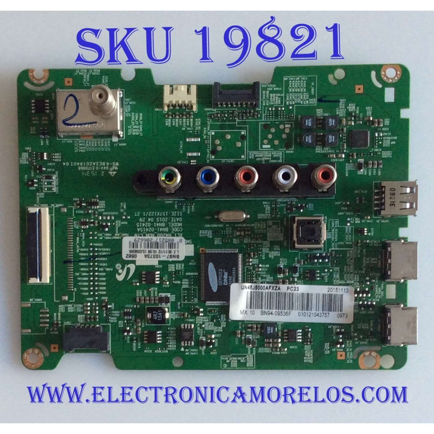 MAIN / SAMSUNG / BN94-09536F / BN97-10373A / BN41-02415A / PANEL CY-JJ048BGEV1H / MODELO 48J5000AFXZA ED02 / PARTES SUSTITUTAS BN94-09536G / BN94-11016A / BN94-11017A / BN94-11075A / BN94-11075B