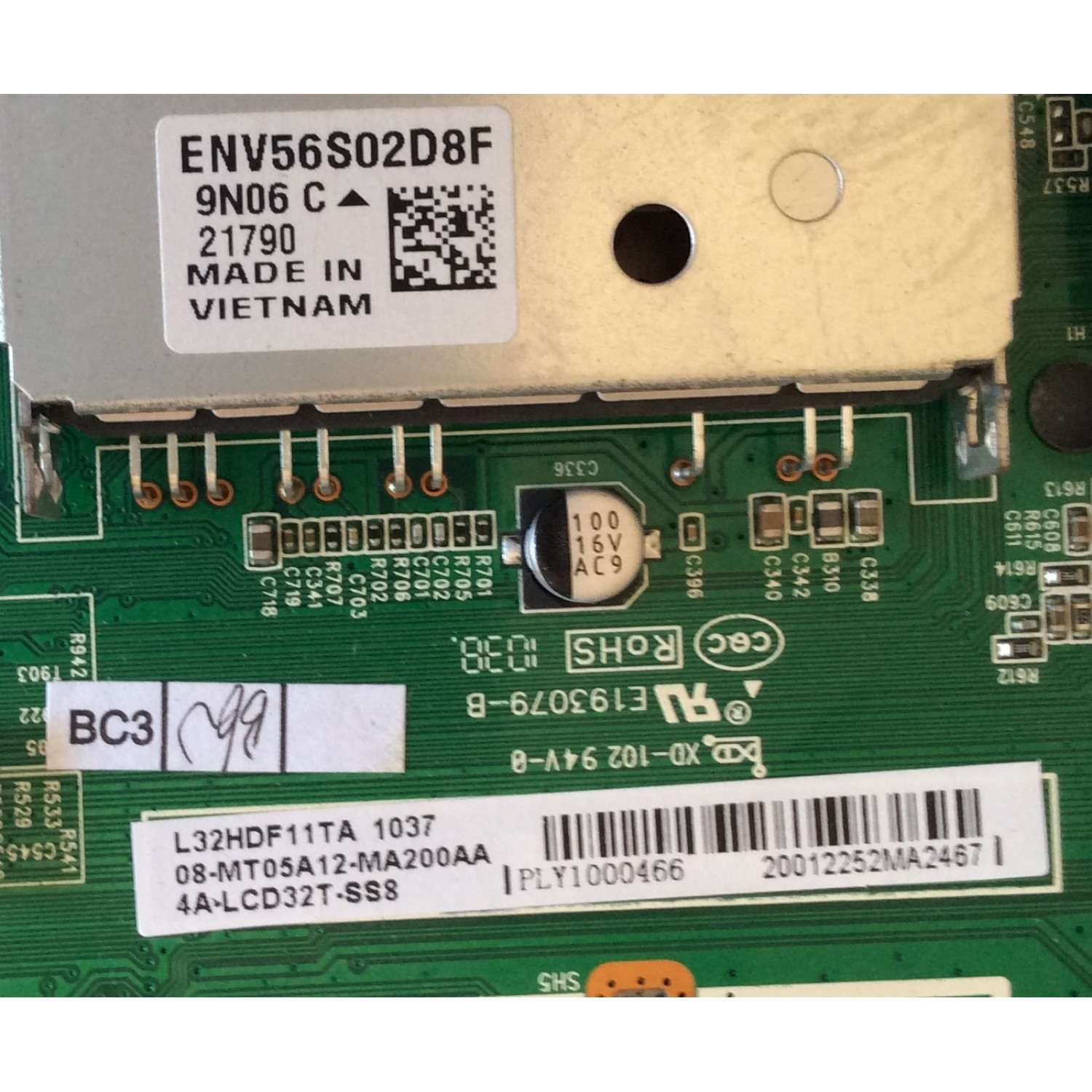 MAIN  TCL / 08-MT05A12-MA200AA / 4A-LCD32T / L32HDT11TA / 40-5305AJ-MAC2XG / MODELOS L32HDF11TATCAA / L32HDF11TATKAA - Imagen 2